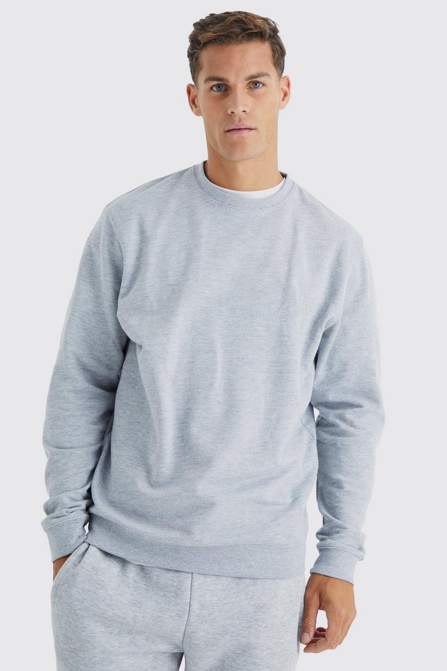 Grey marl gris Tall Oversized Basic Sweatshirt 