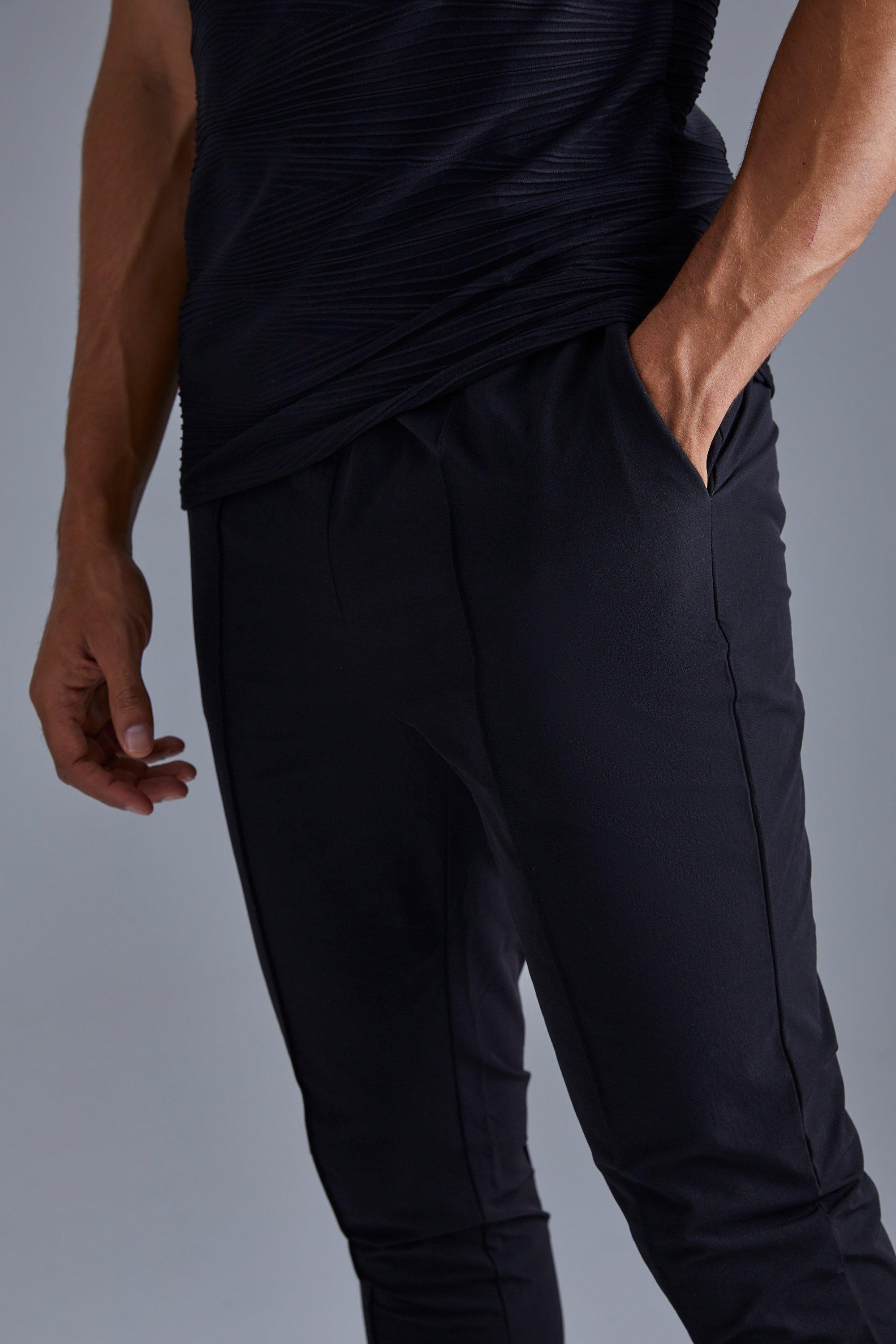 Technical Stretch Pin Tuck Skinny Trouser