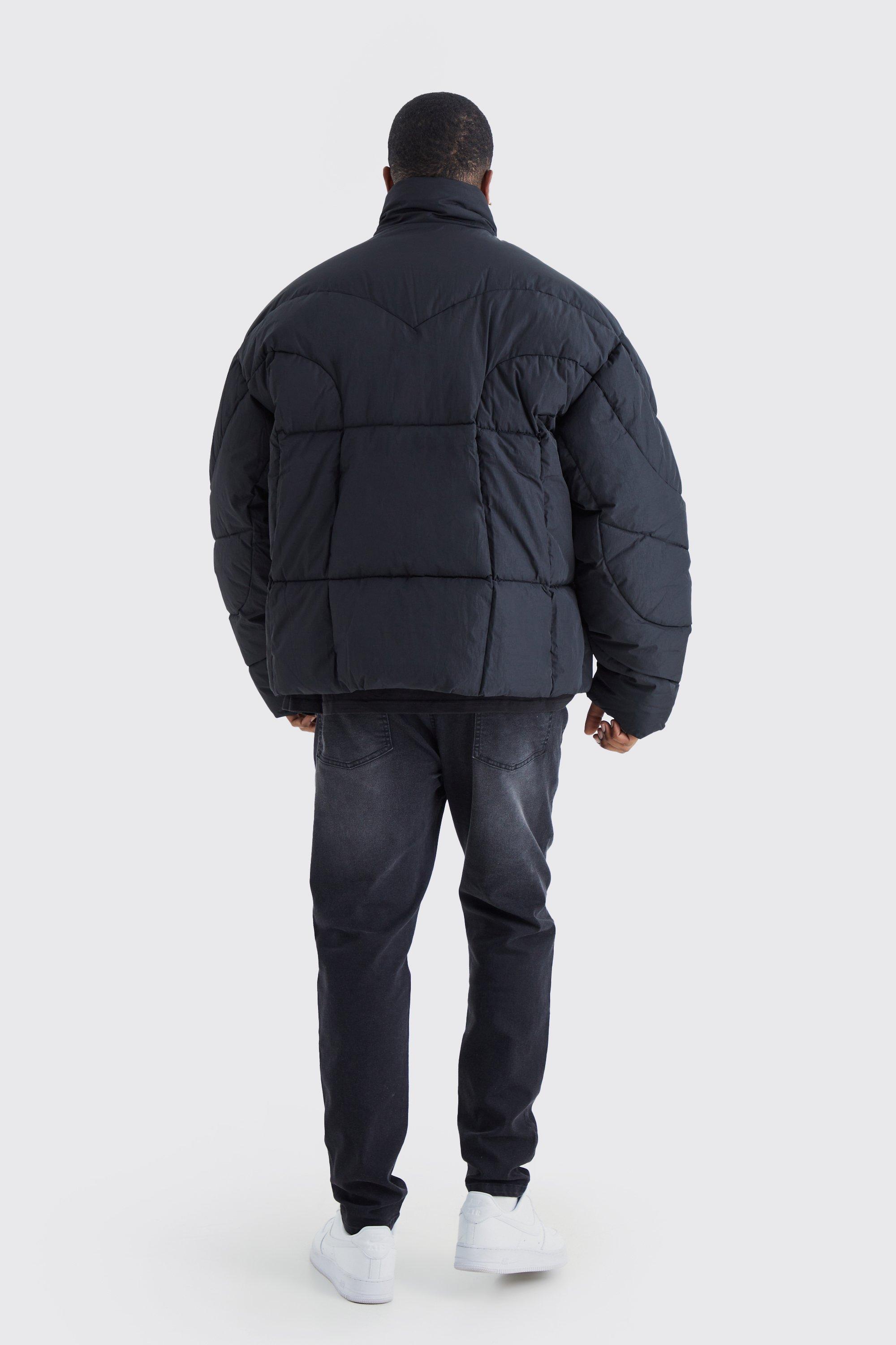 Plus Curved Panel Funnel Neck Puffer