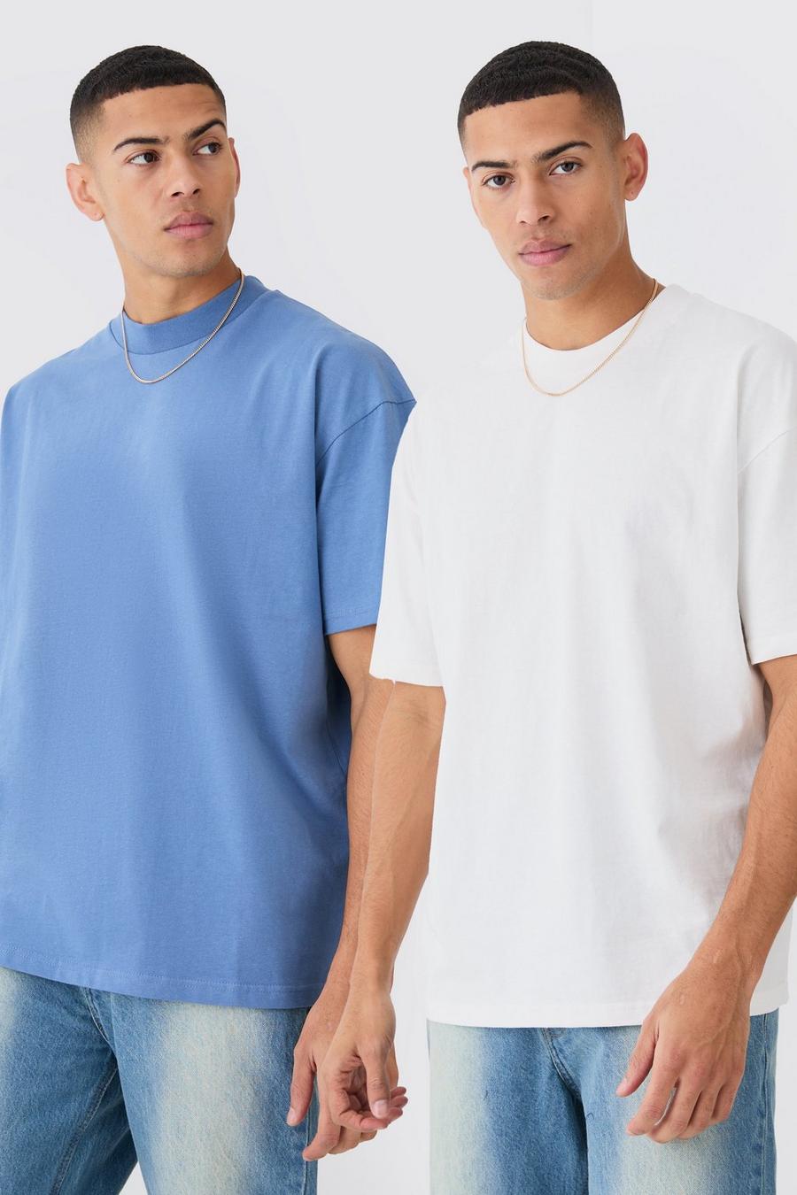 T-shirt oversize pesanti pesanti - set di 2 paia, Multi image number 1