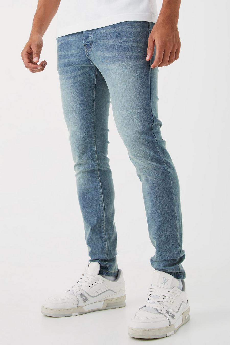 Antique blue Skinny jeans med stretch