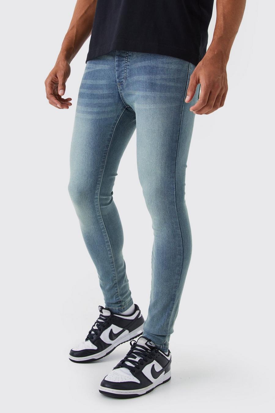 Jeans Super Skinny Fit in Stretch, Antique blue