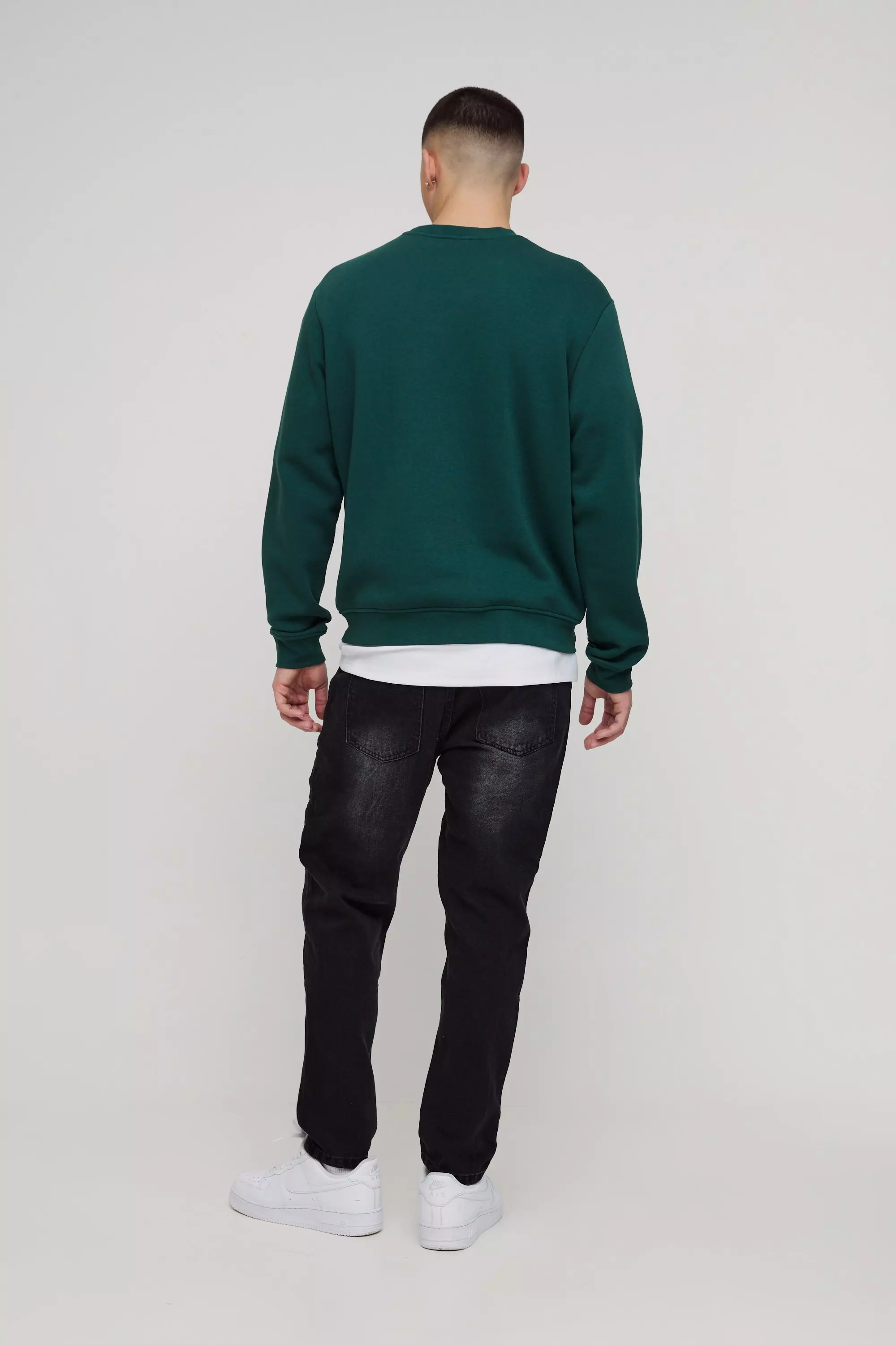Washed black Tapered Rigid Jean alternative image