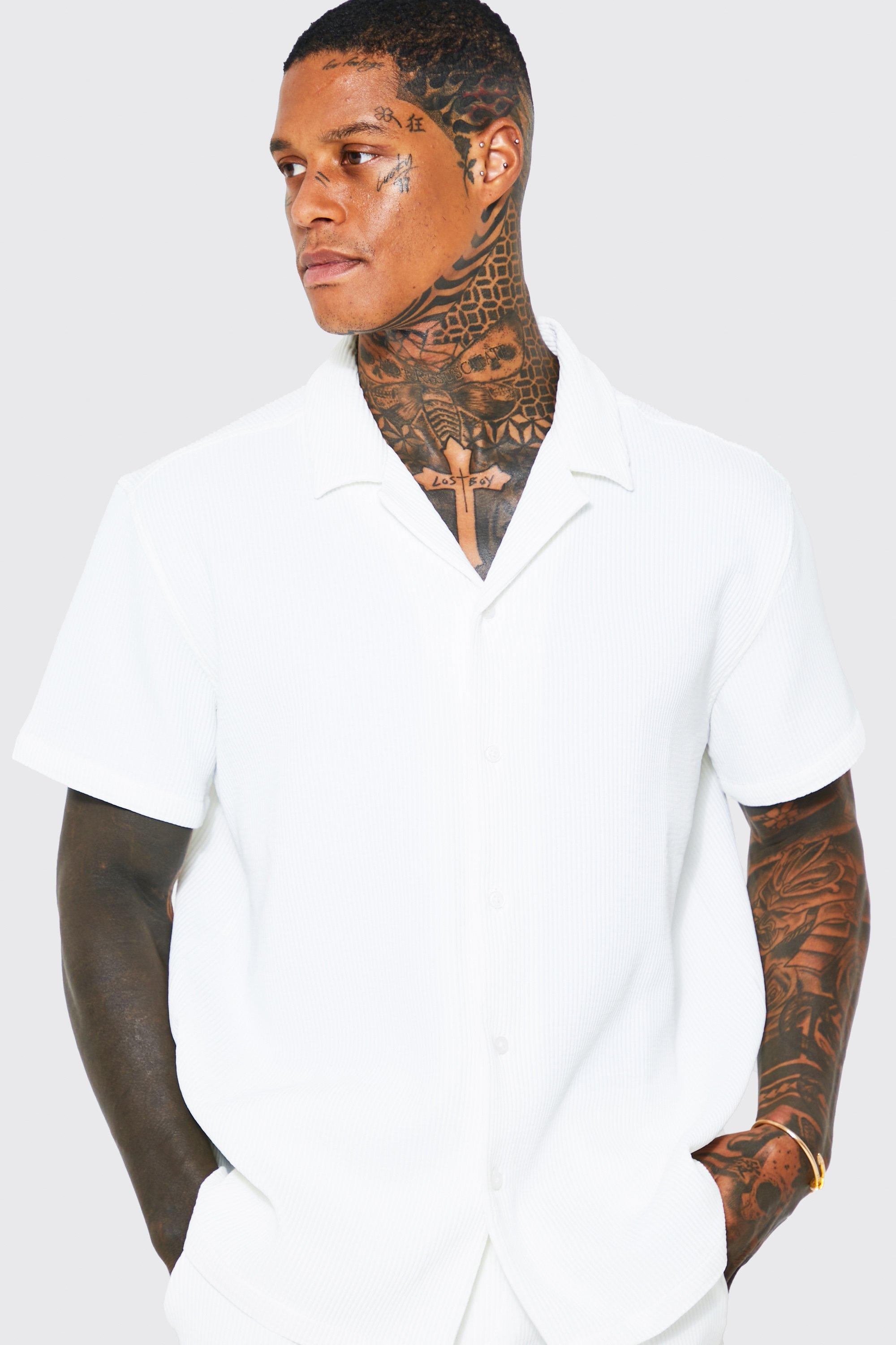 Oversized Short Sleeve Pleated Shirt And Short
