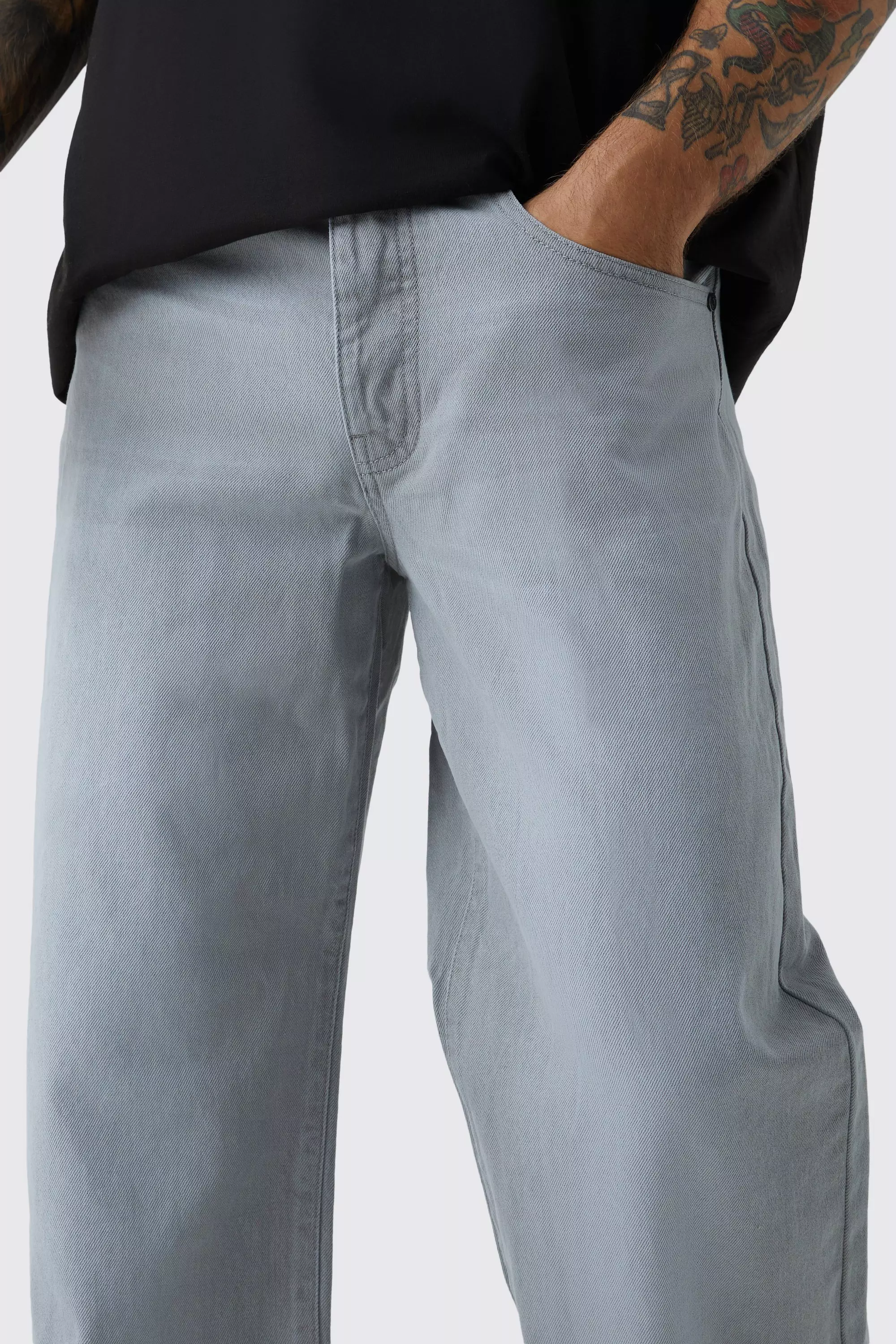 Ice grey Baggy Rigid Jean alternative image
