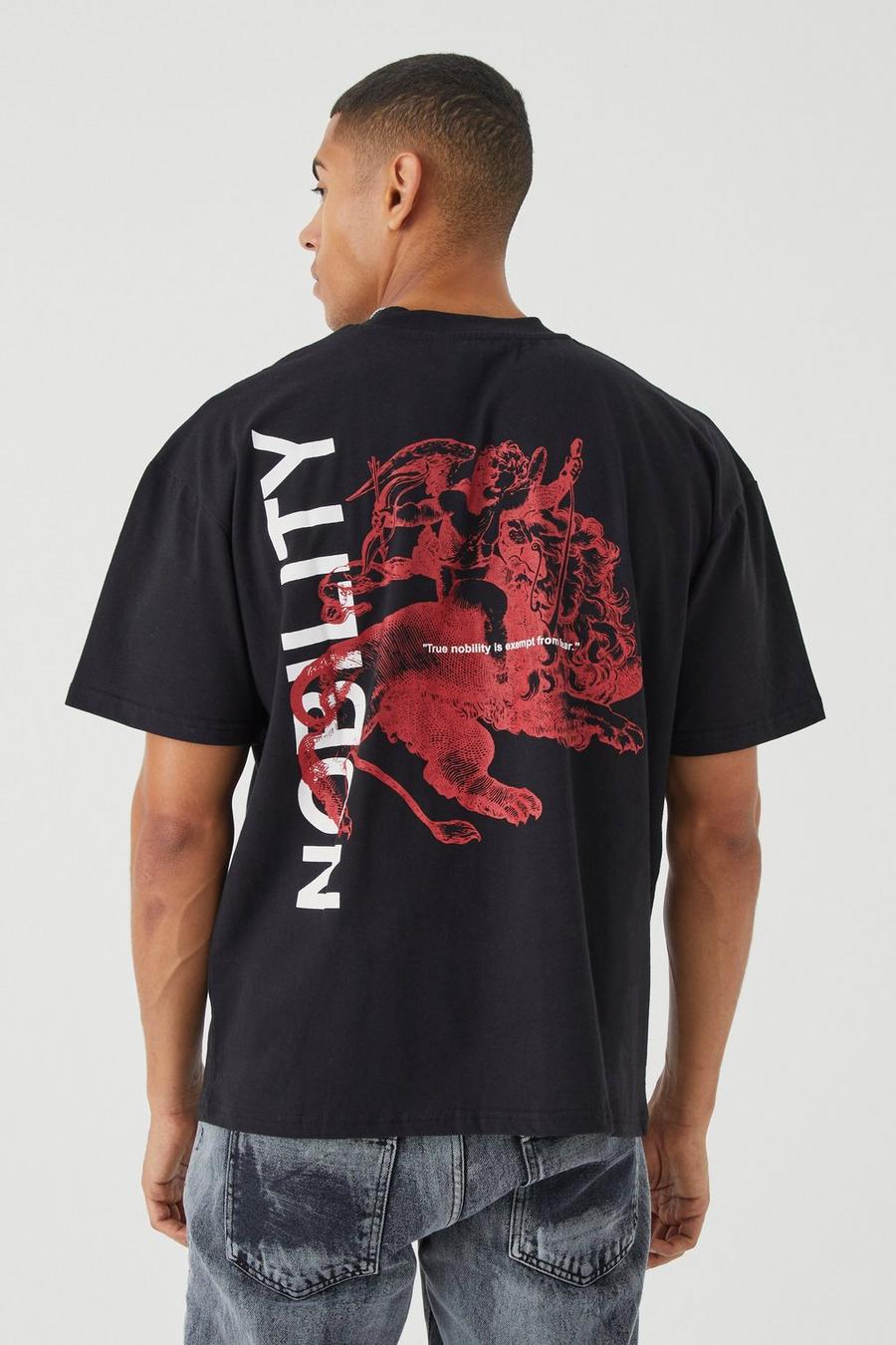 Black Nobility Oversize t-shirt med renässansmotiv image number 1