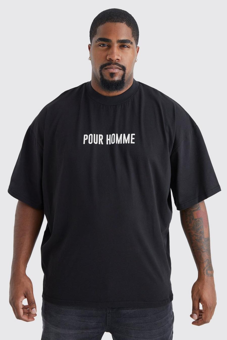 Grande taille - T-shirt oversize imprimé, Black