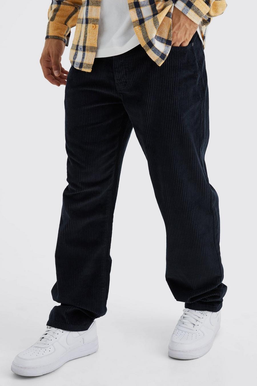 Black Heavyweight Relaxed Cord Trouser