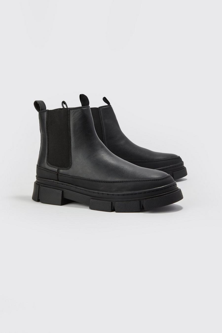 Black Track Sole Chelsea Boot image number 1