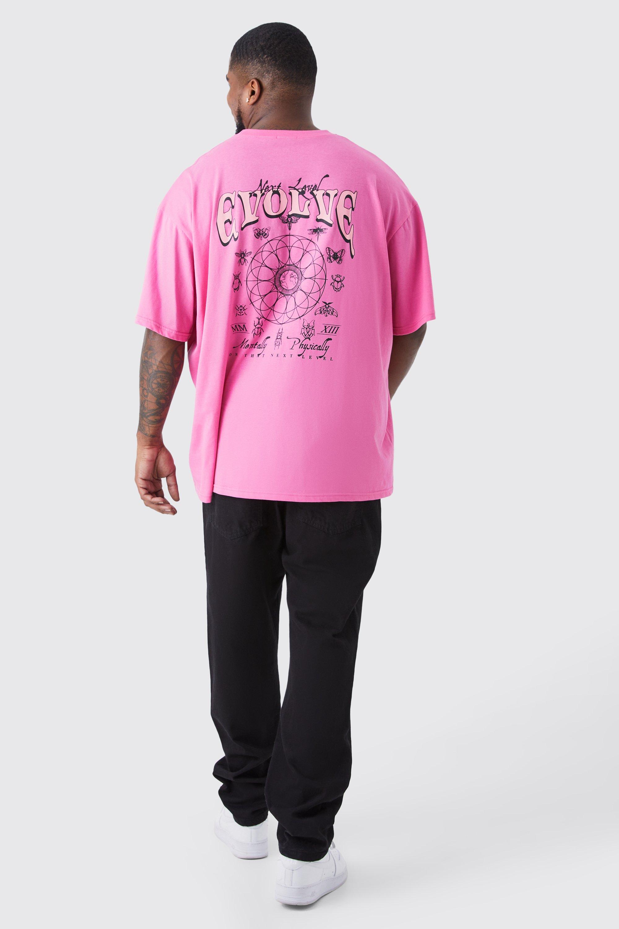 Plus Size Bright Pink Oversized T-Shirt