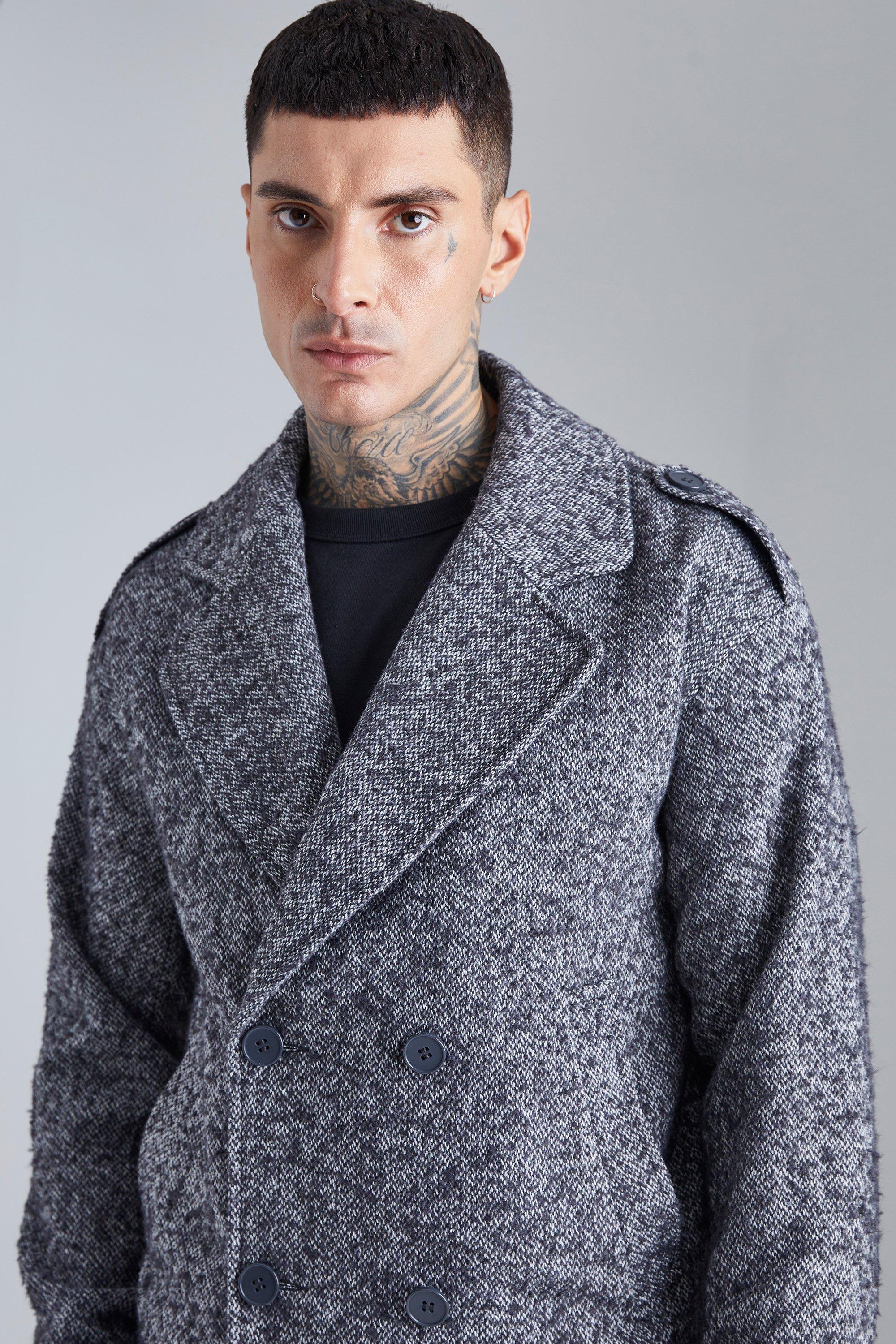 Mens 2024 overcoat charcoal