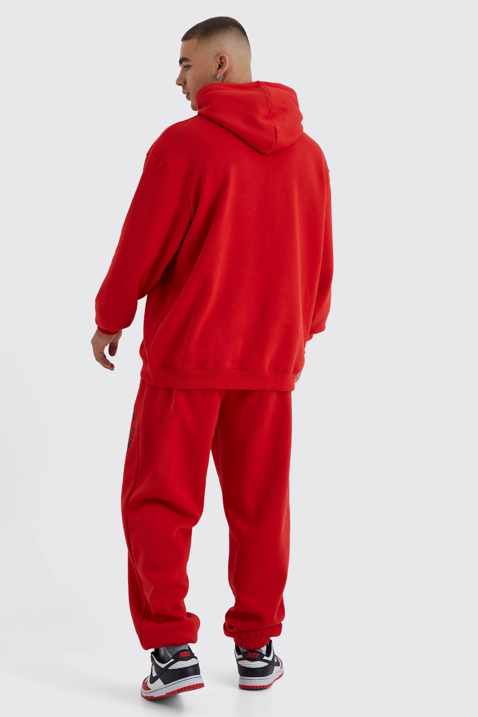 Boohoo store red tracksuit