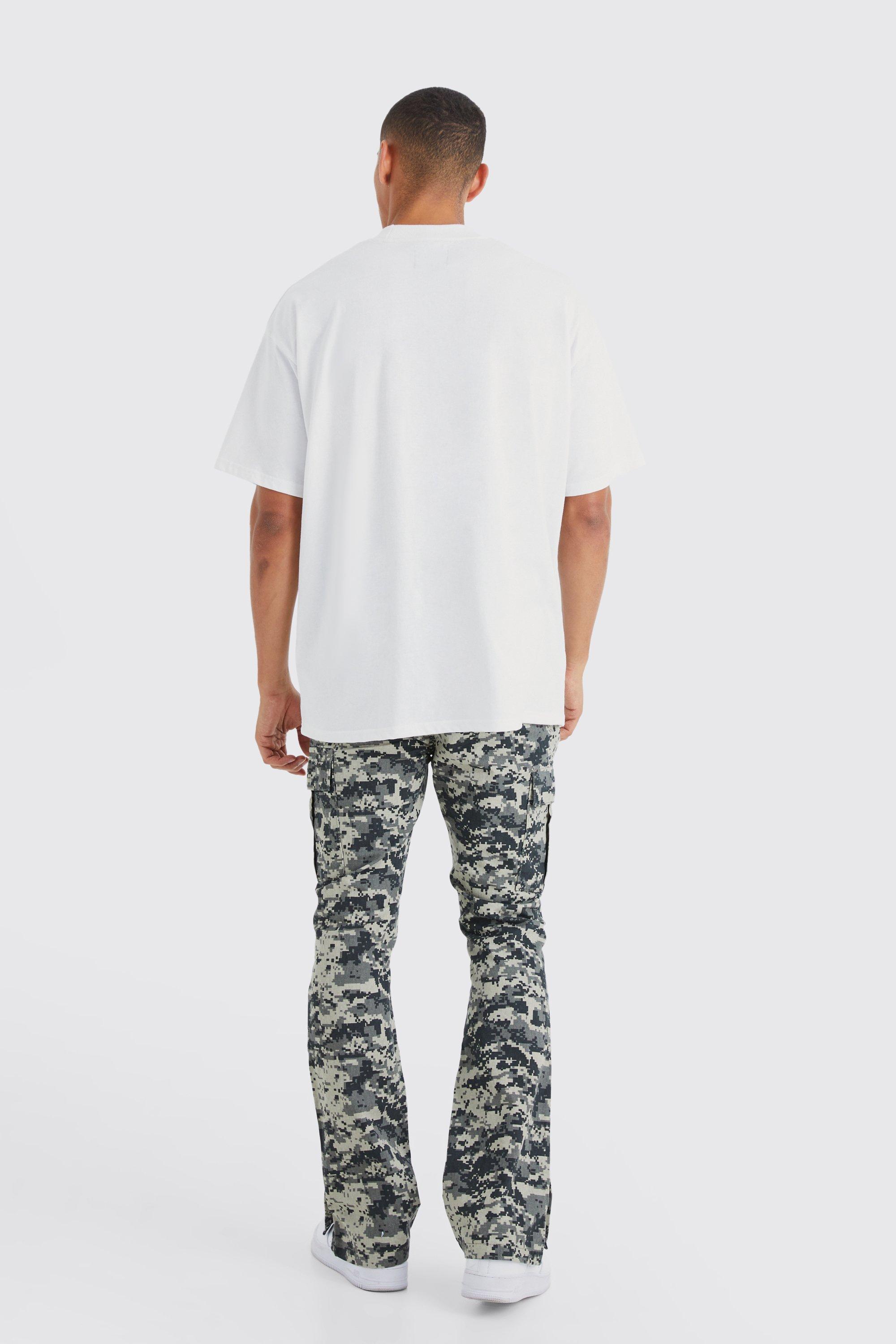 Grey and white hot sale camo trousers
