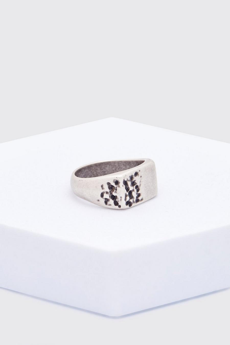 Silver Detailed Ring  image number 1