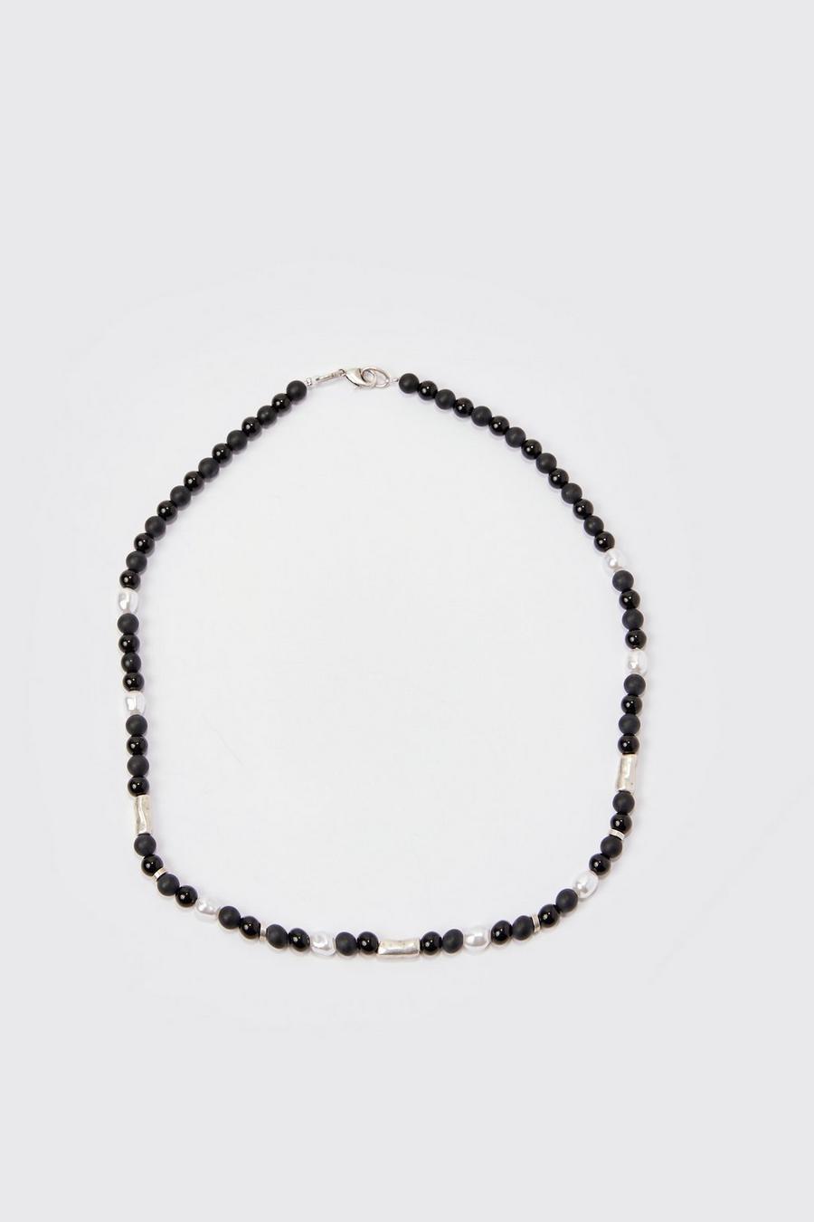 Black svart Beaded Necklace