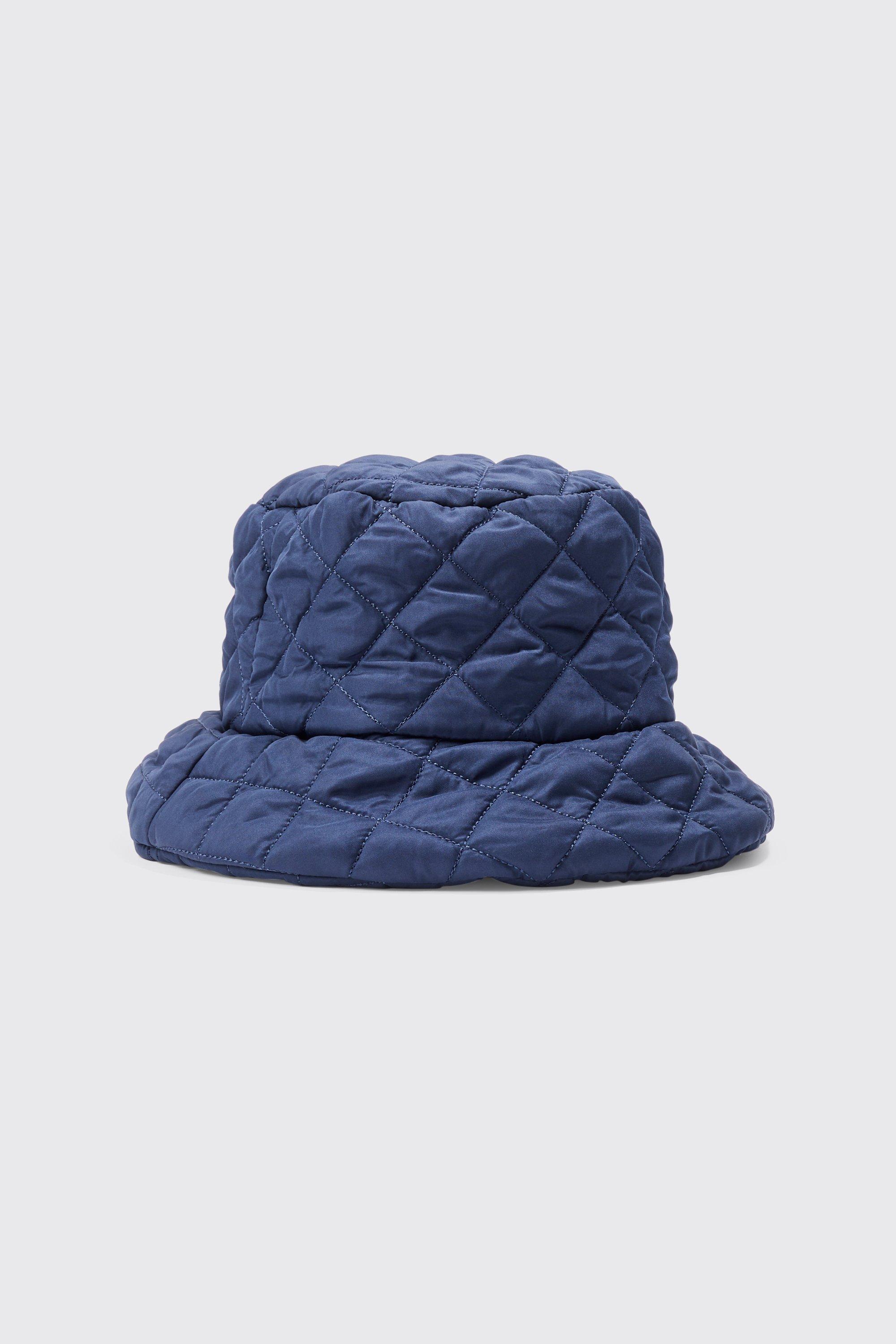 High Shine Nylon Quilted Bucket Hat