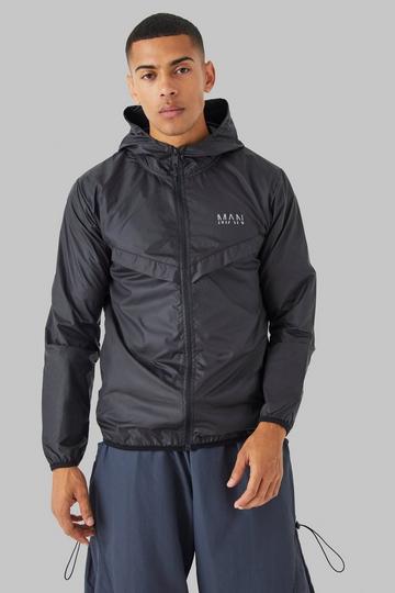 Active Matte Zip Through Windbreaker black