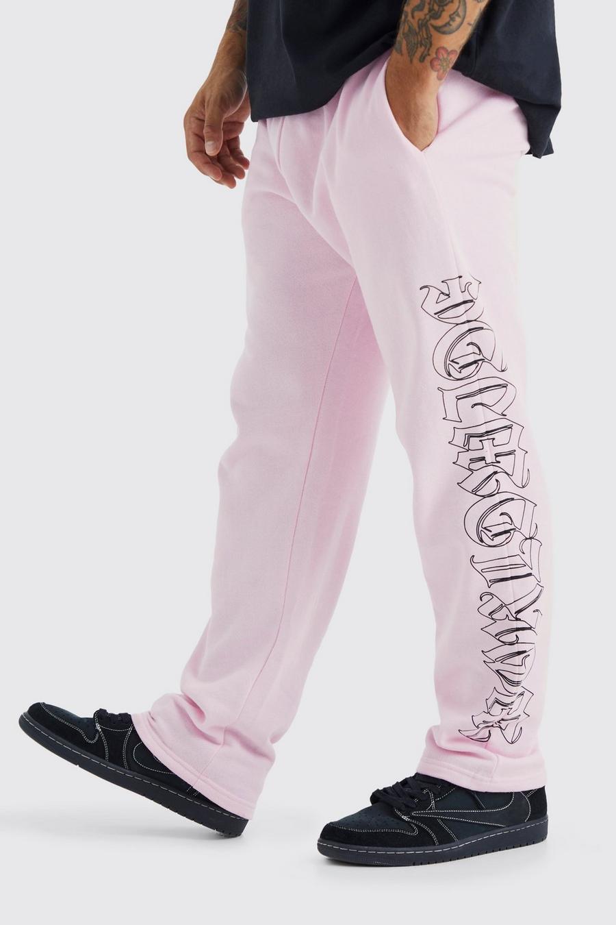 Pink Straight Leg Worldwide Joggers image number 1