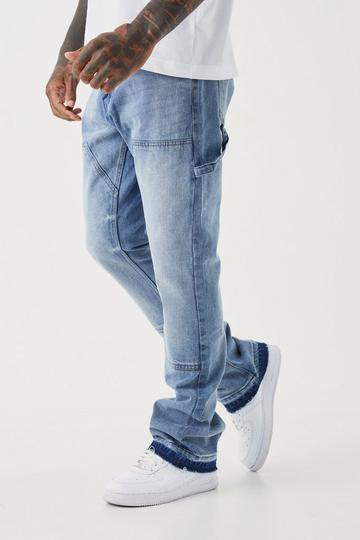 Blue Slim Rigid Flare Carpenter Jeans