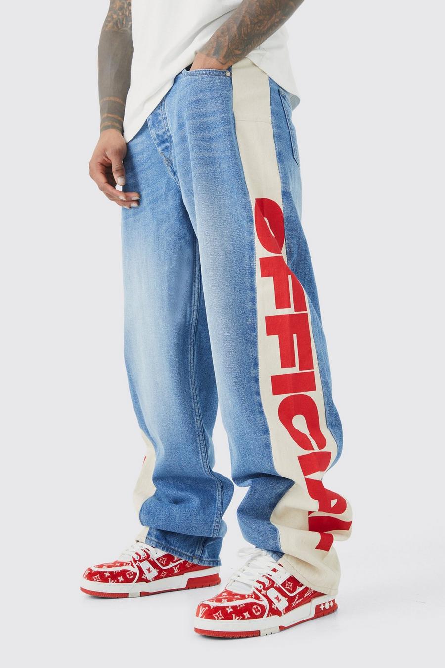 Light blue Baggy Rigid Official Cut N Sew Jeans image number 1