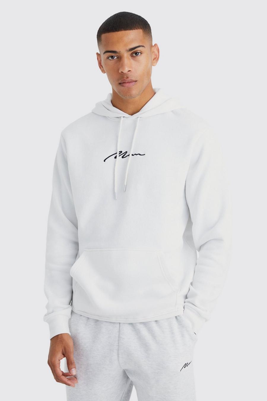 White vit Man Signature Over The Head Hoodie image number 1