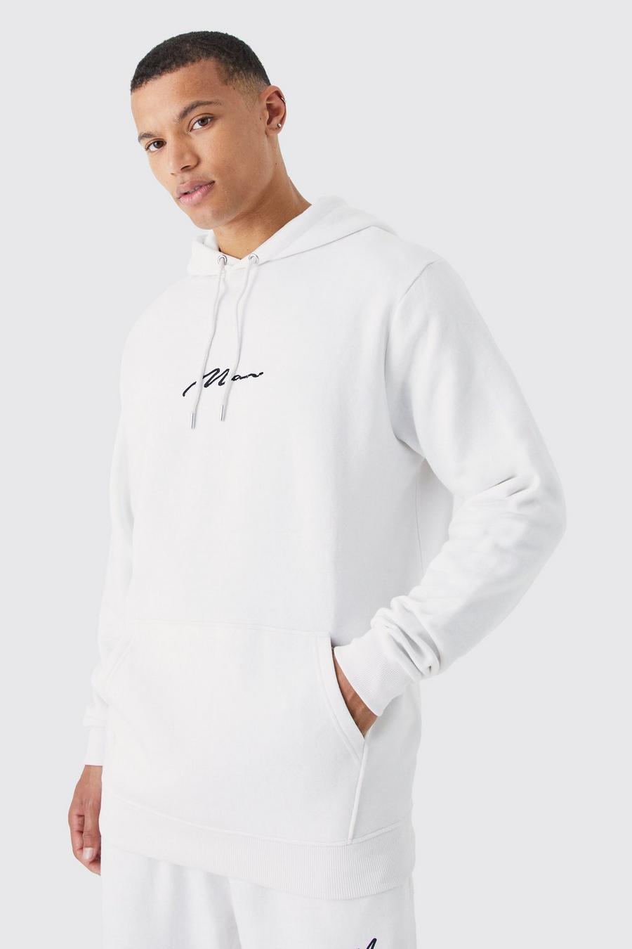 White blanco Tall Man Signature Over The Head Hoodie  image number 1