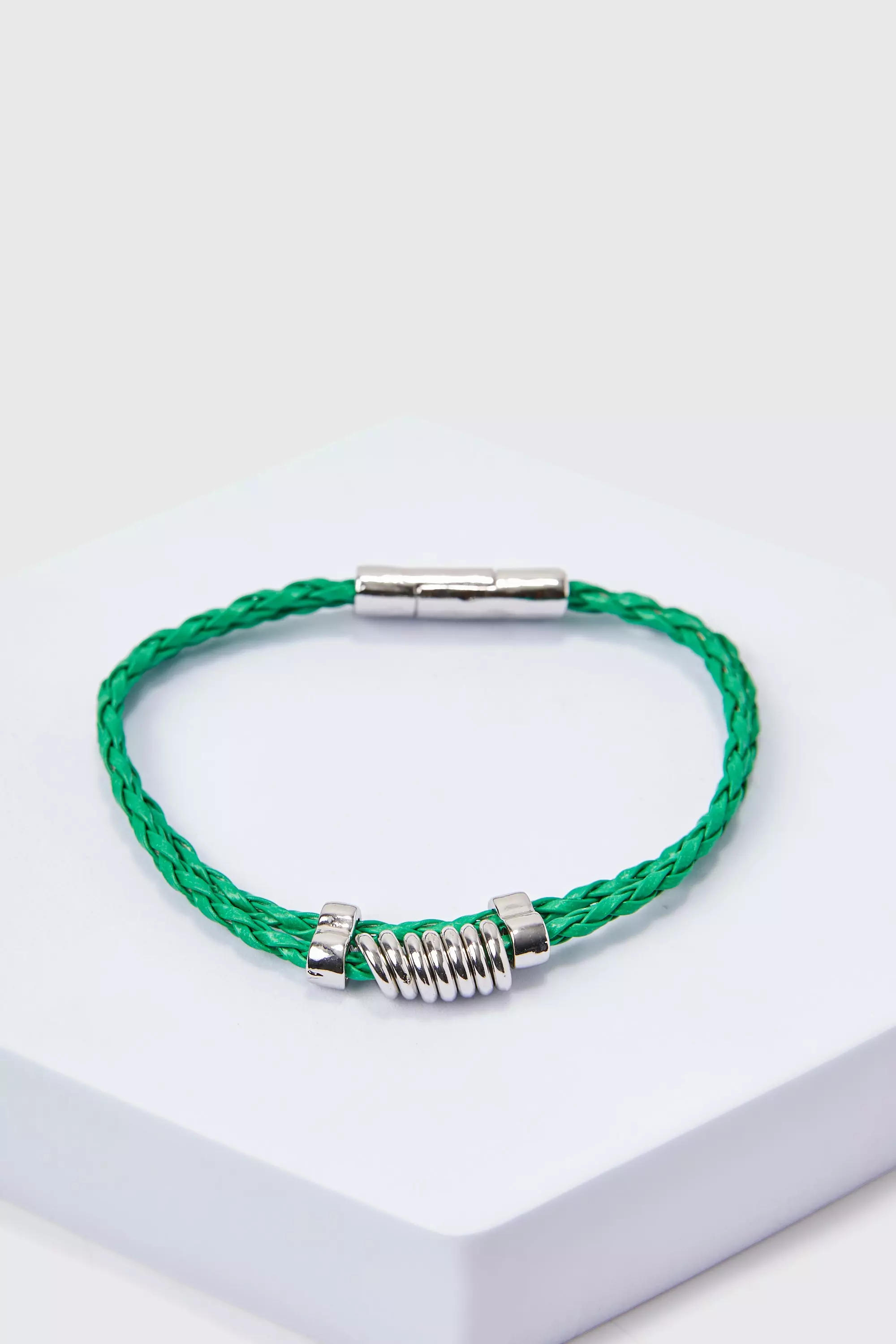 Green Pu Rope Braclet alternative image