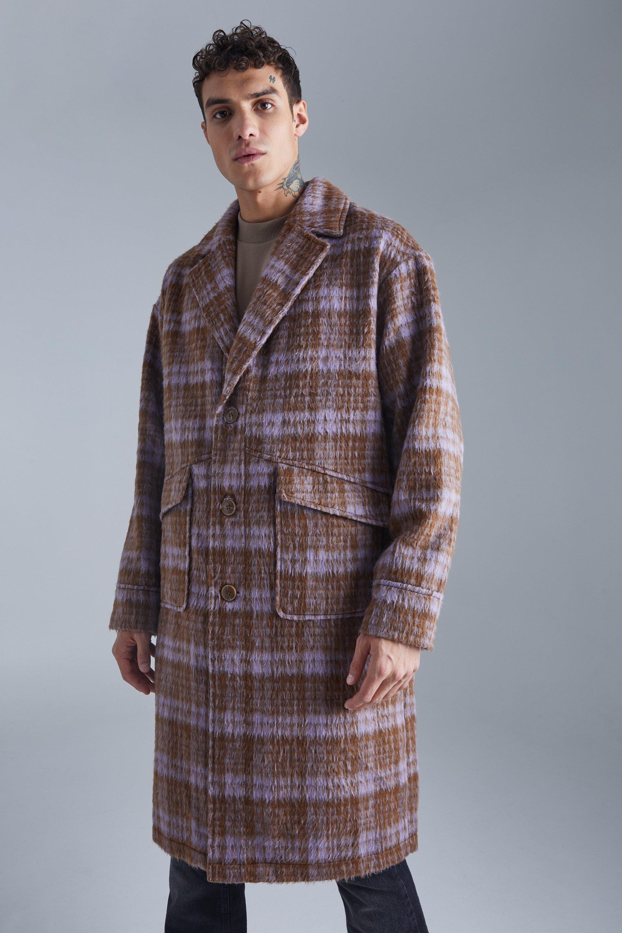 Mens 2025 tartan overcoat