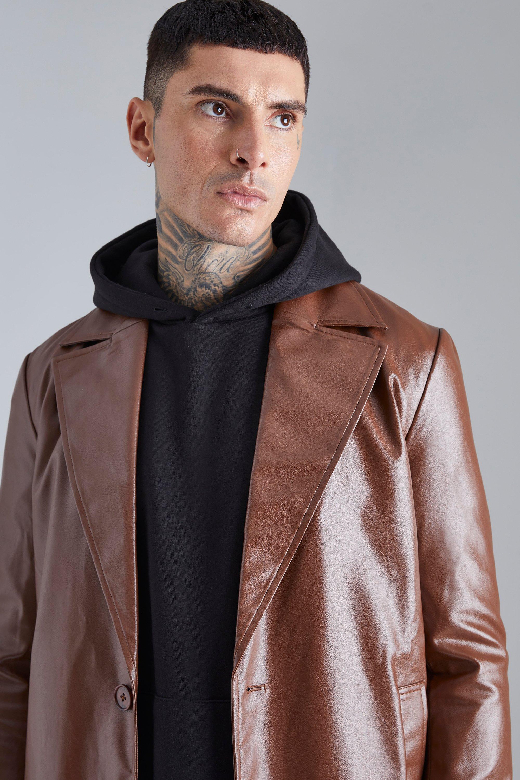 Boohoo mens trench clearance coat