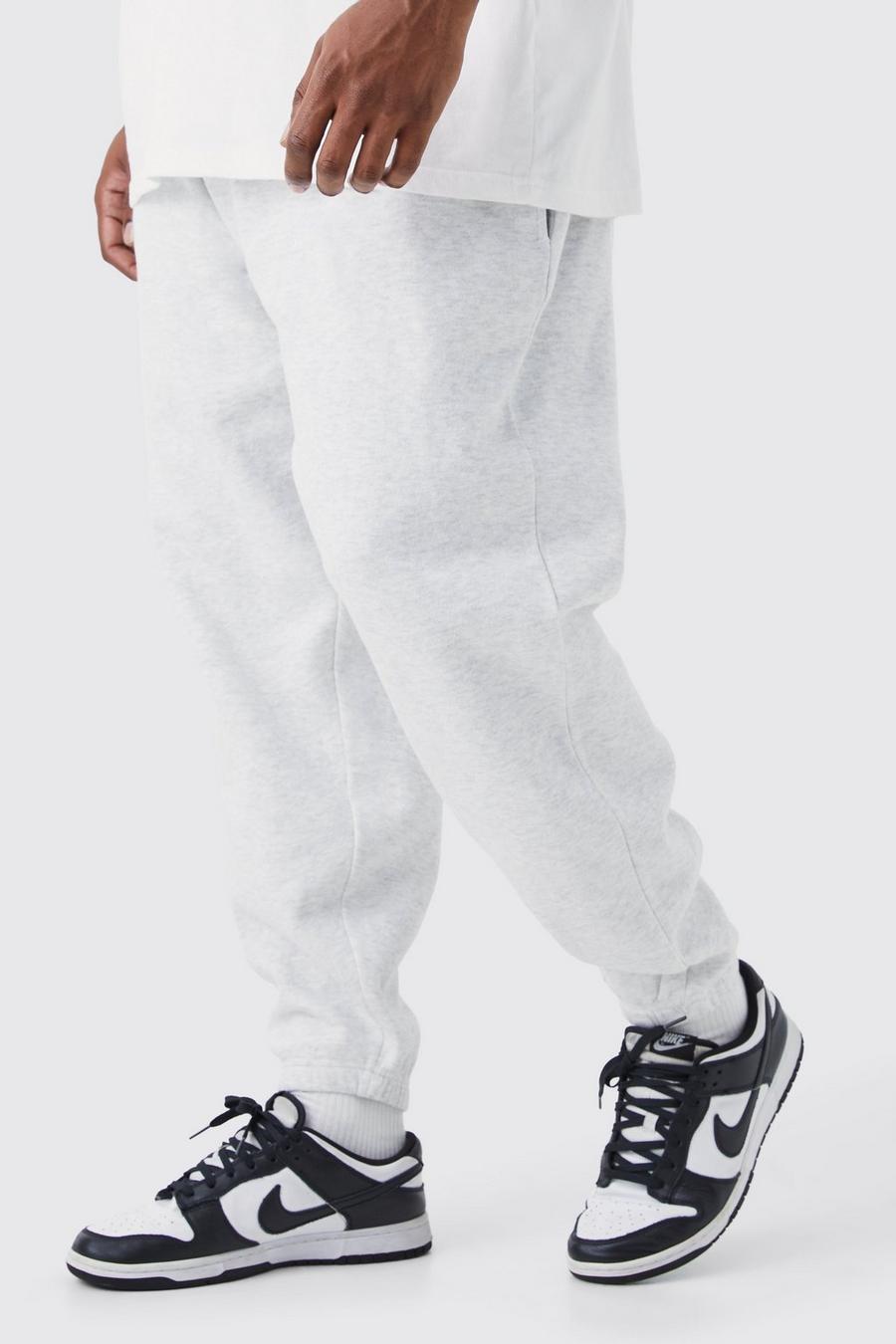 Pantaloni tuta Plus Size comodi con firma Man, Grey marl image number 1