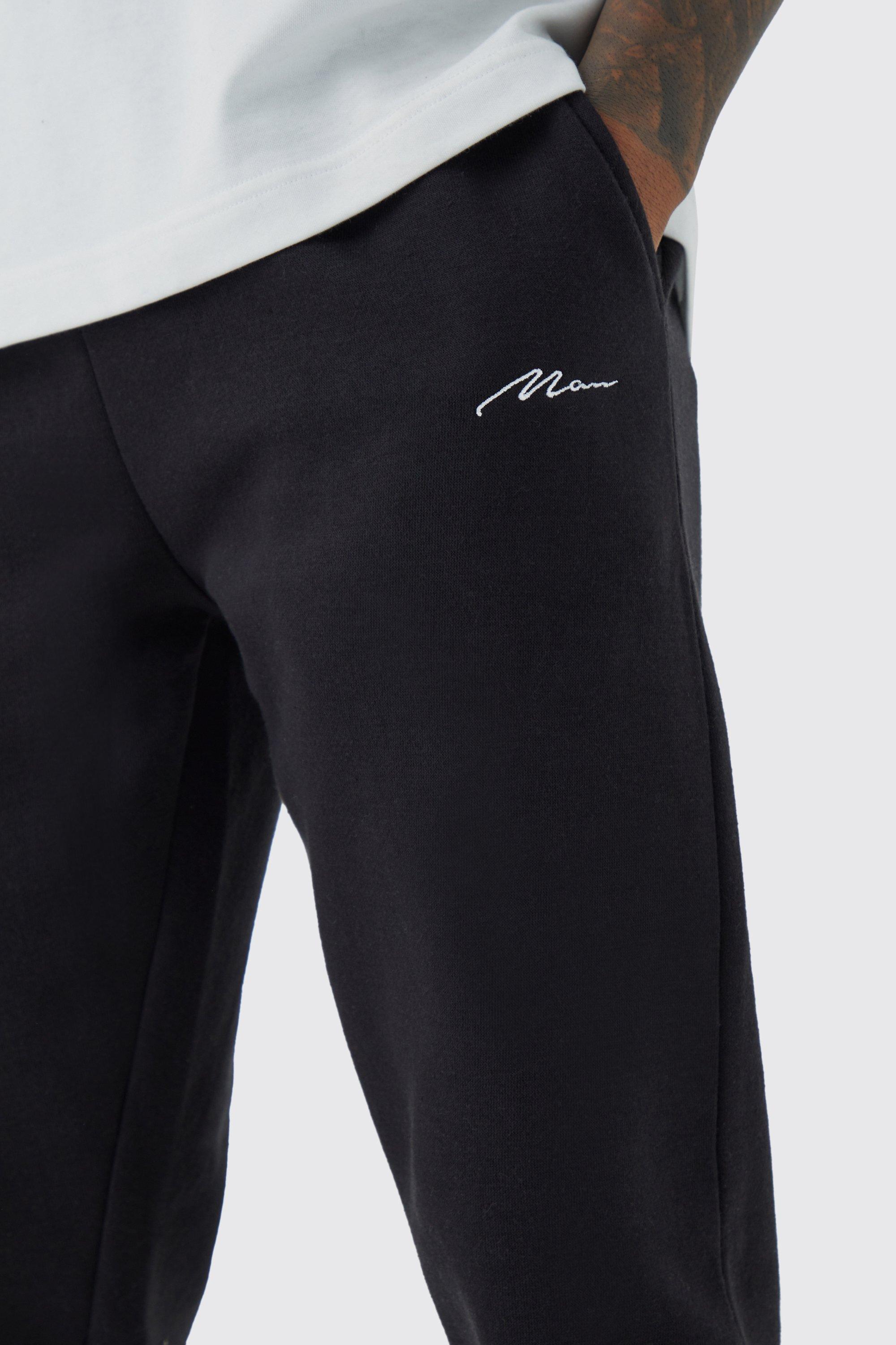 Slim Fit Joggers with Embroidered Logo