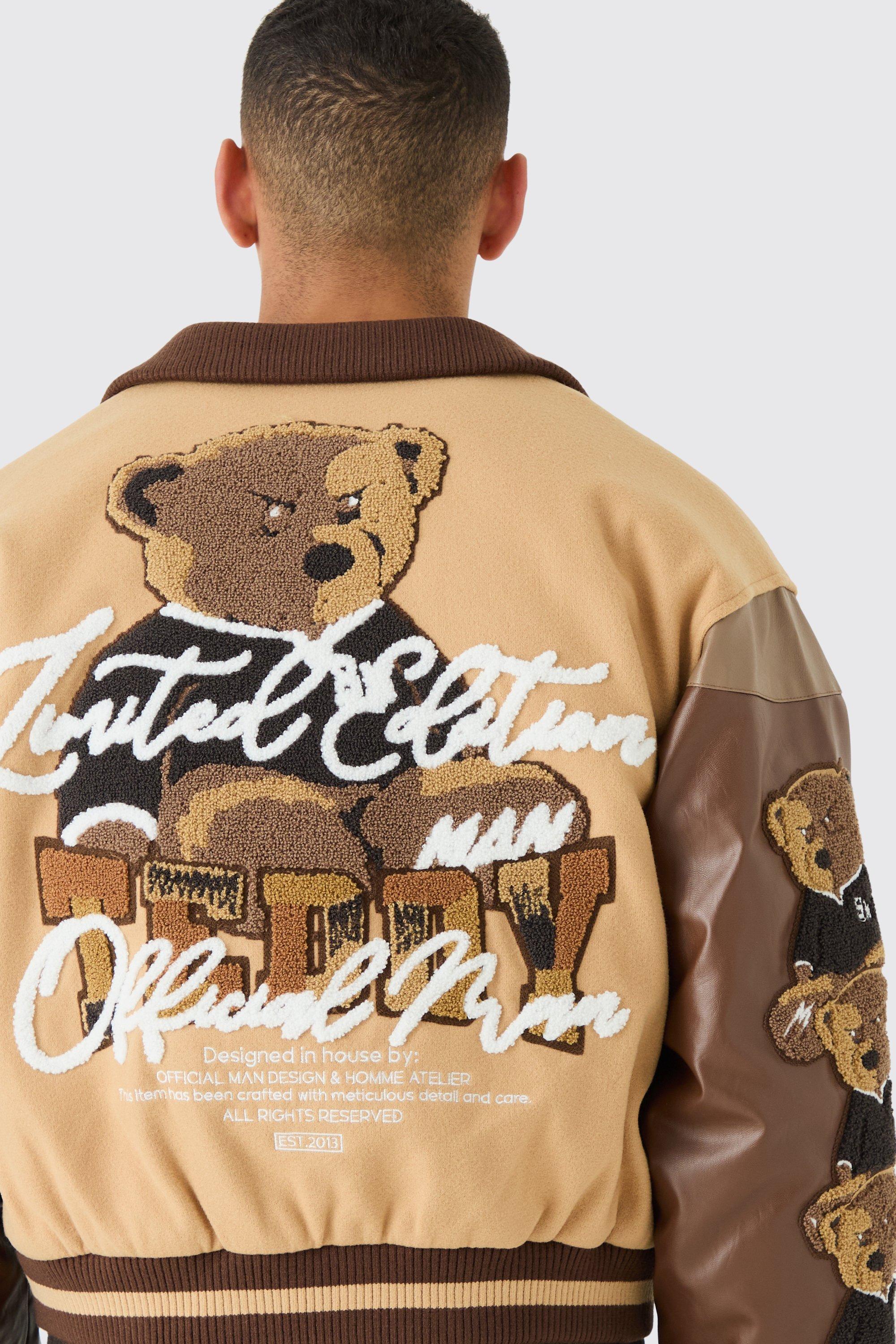 Teddy varsity sale jacket