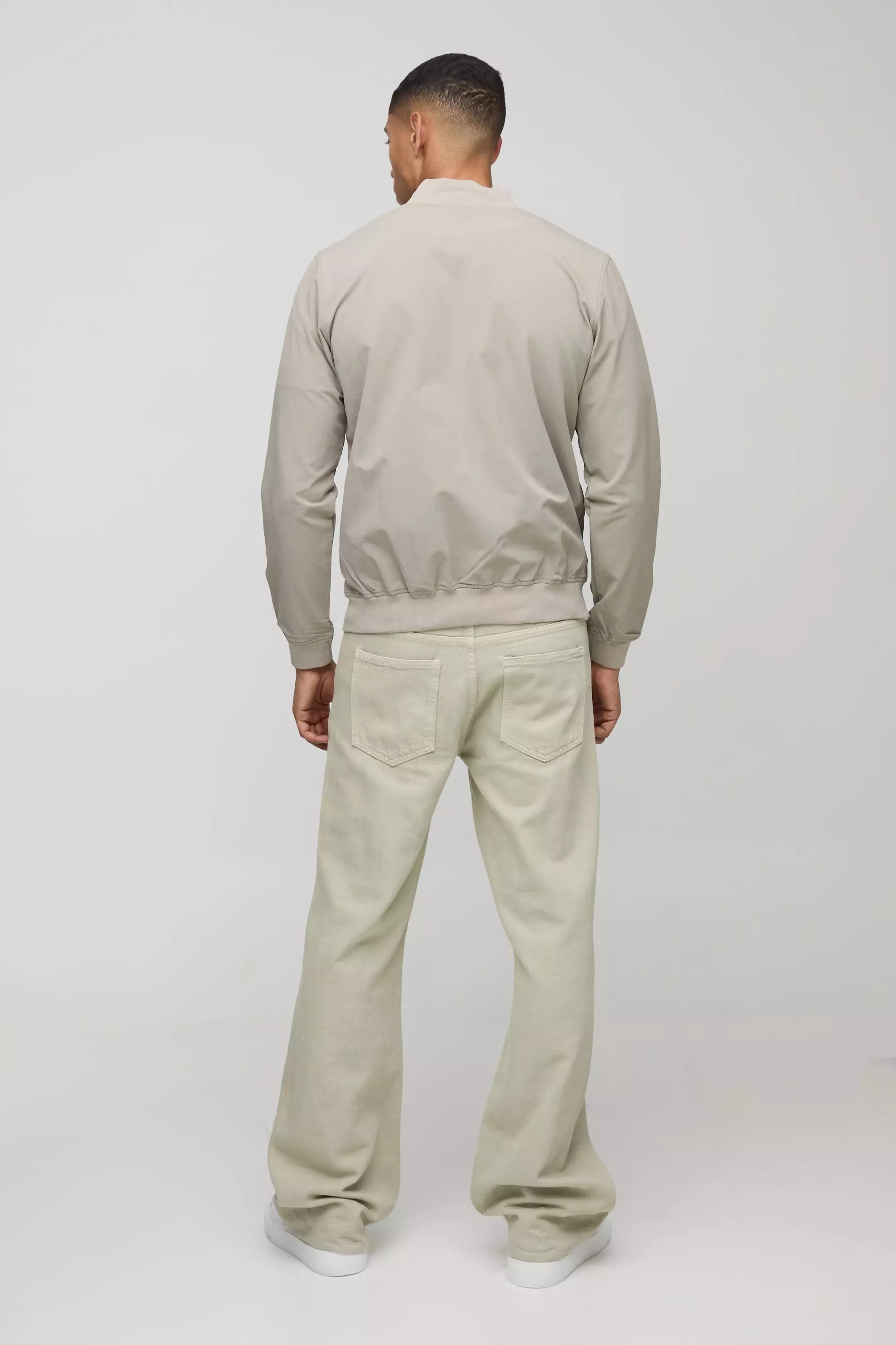 Taupe Technical Stretch Smart Bomber alternative image