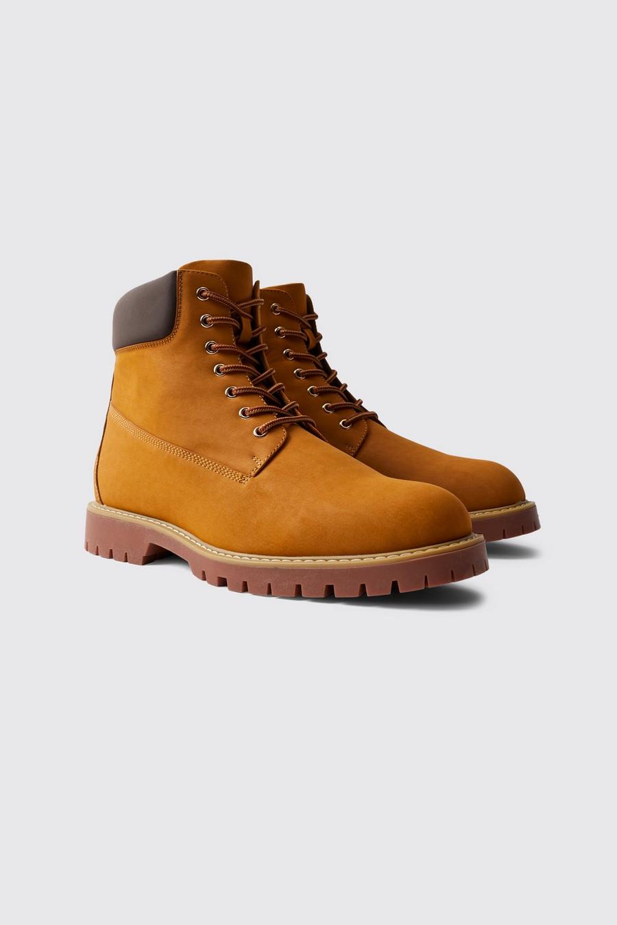 Tan marrón Worker Boots