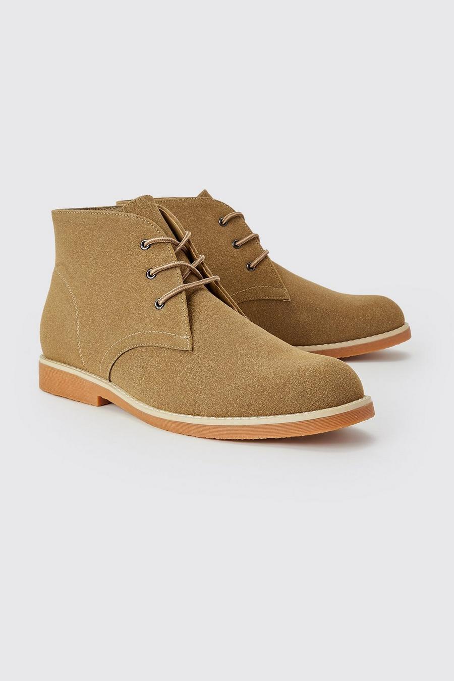 Khaki Faux Suede Chukka Boot image number 1