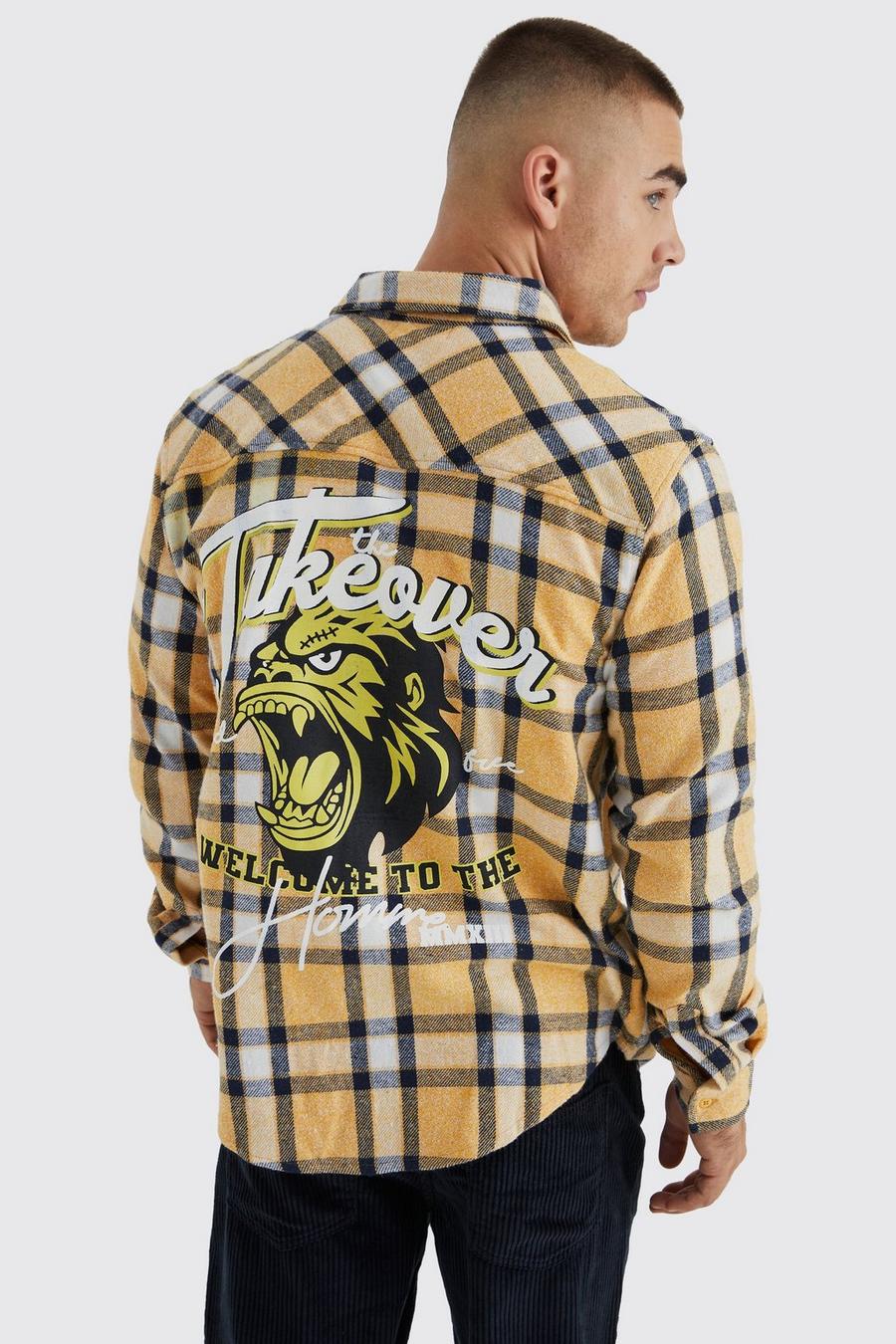 Yellow Long Sleeve Takeover Check Shirt image number 1