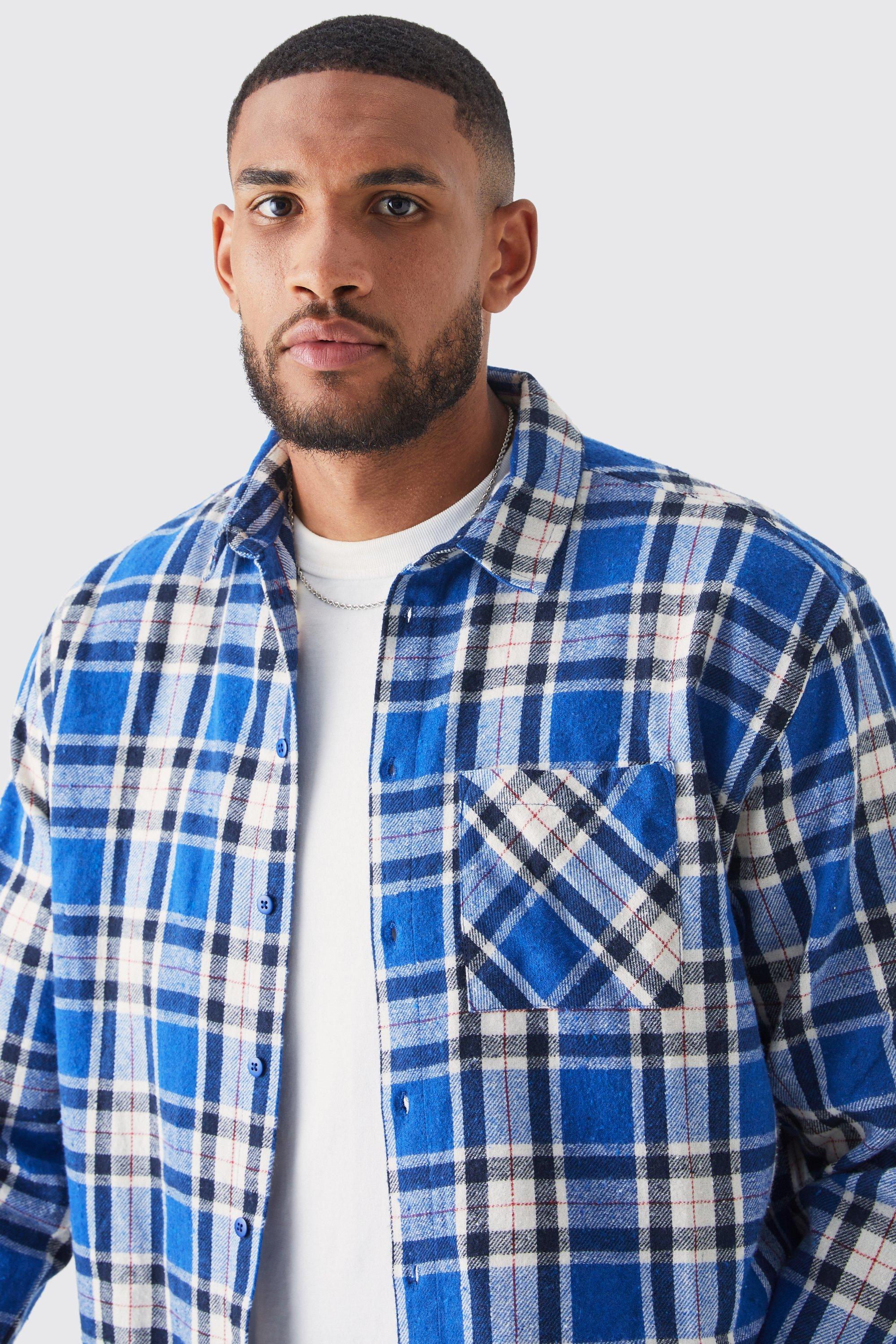 Chemise a carreaux oversize homme hot sale