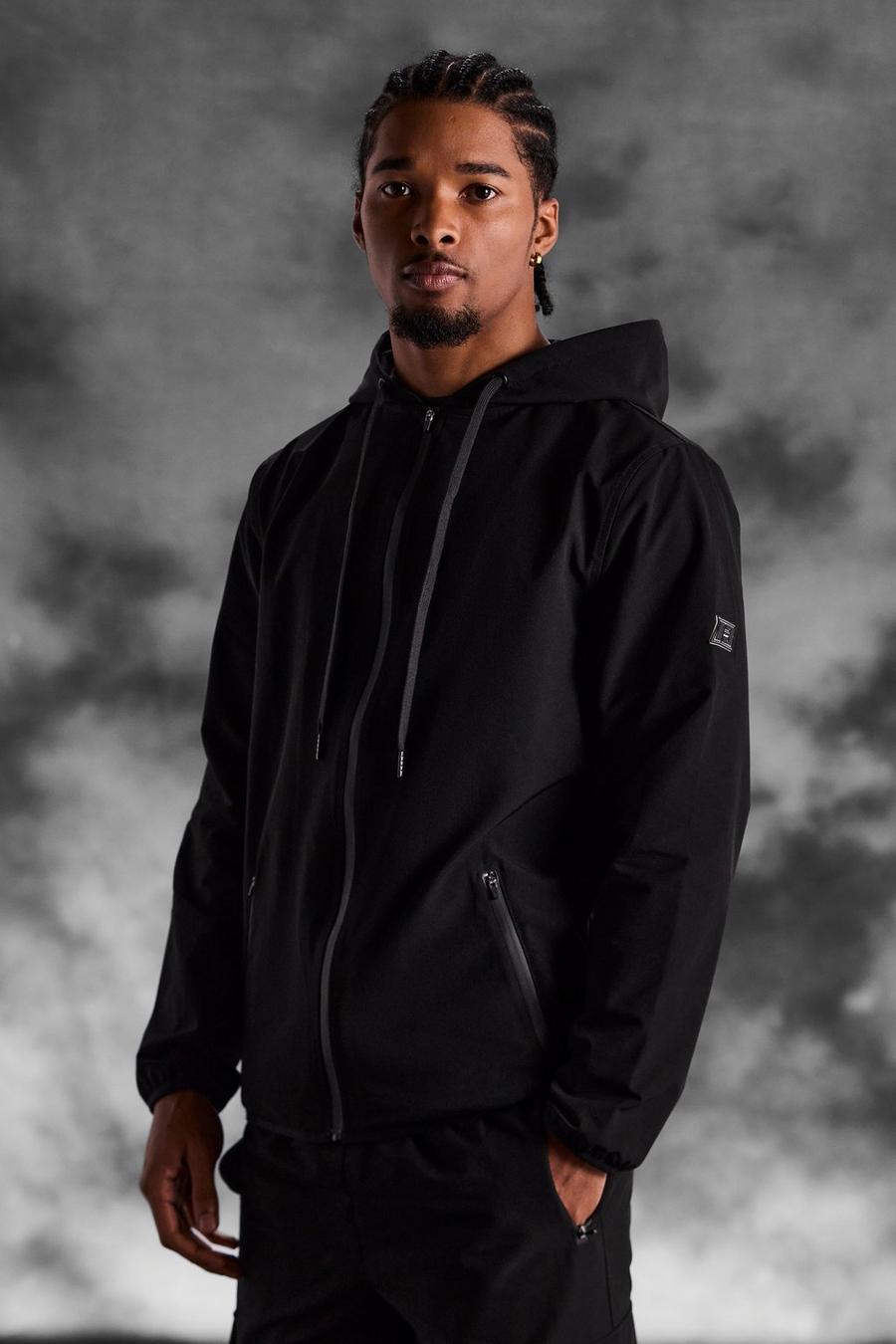Black ArrDee Technical Stretch Hooded Jacket