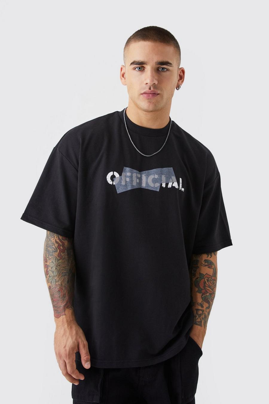 Black Oversized Loopback Official T-shirt