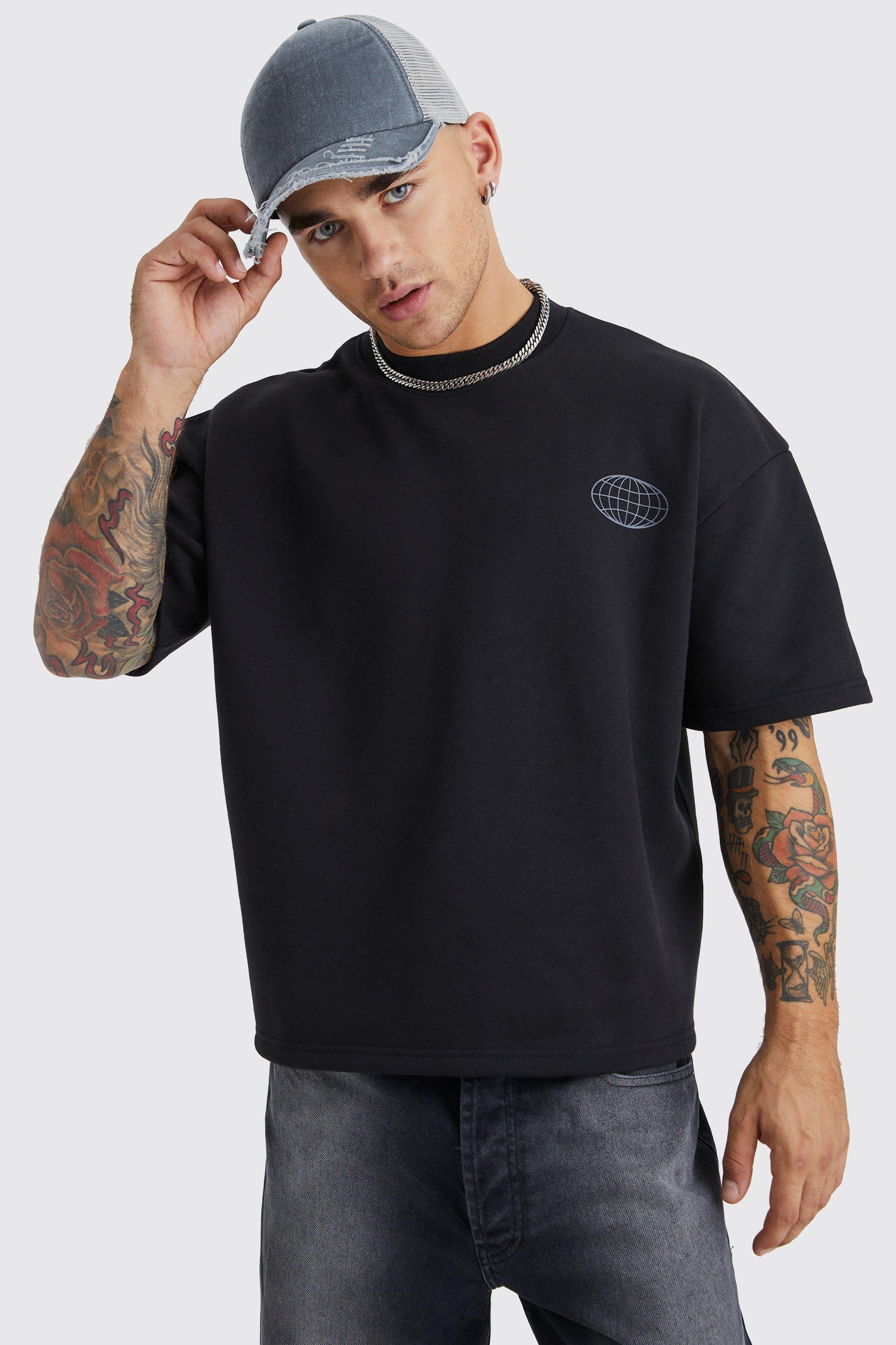 ASOS DESIGN oversized long sleeve baseball jersey shirt in black - BLACK