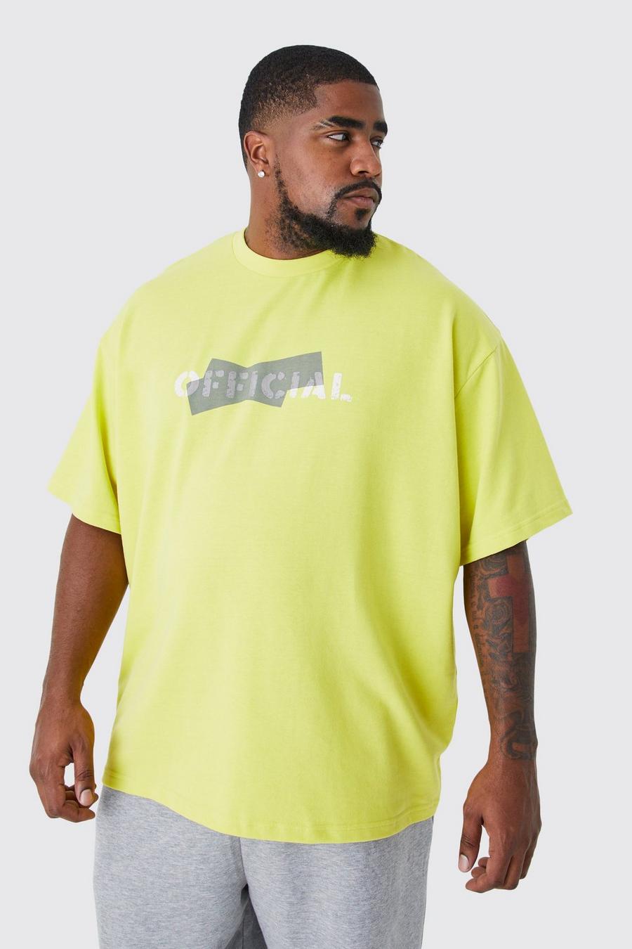 Mustard yellow Plus Oversized Loopback Official T-shirt