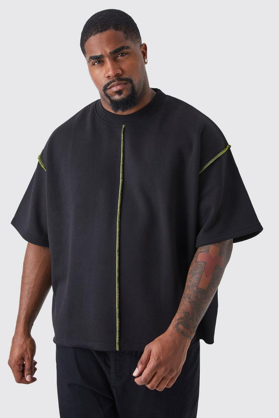 Black nero Plus Oversized Contrast Sweatshirt image number 1