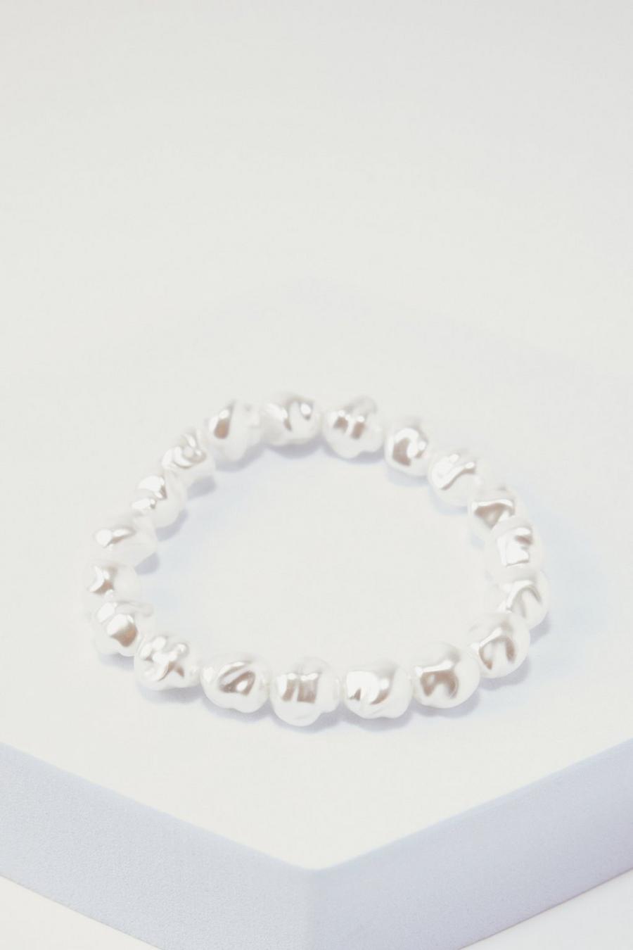 White bianco Pearl Bracelet  image number 1