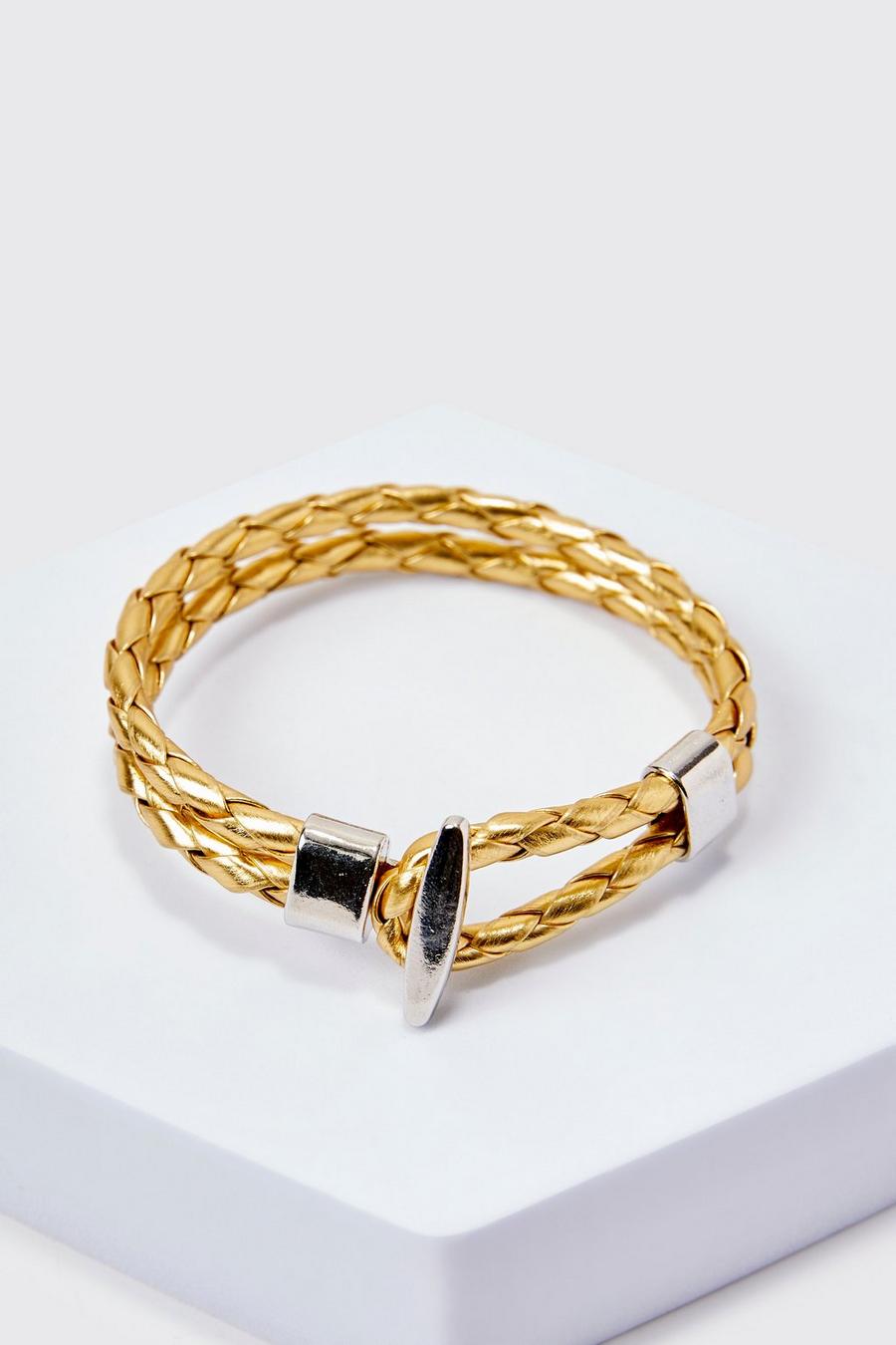 Gold metallic Rope Bracelet 