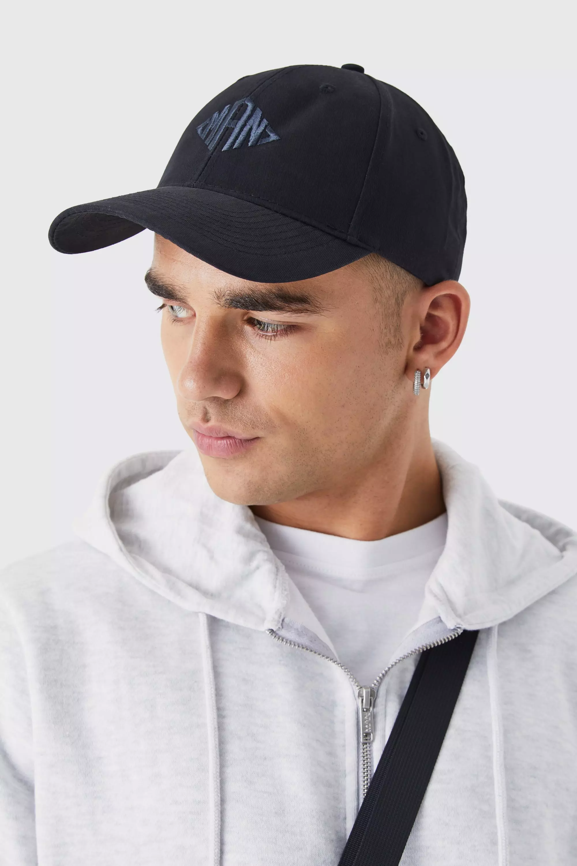Black Man Triangle Embroidered Cap alternative image