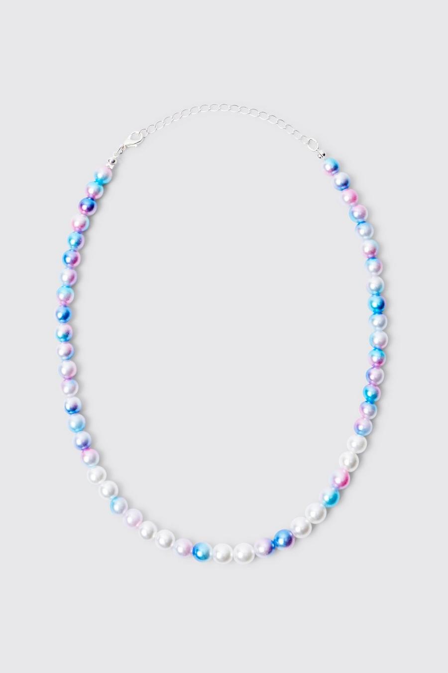 Silver silber Colour Pearl Detail Necklace