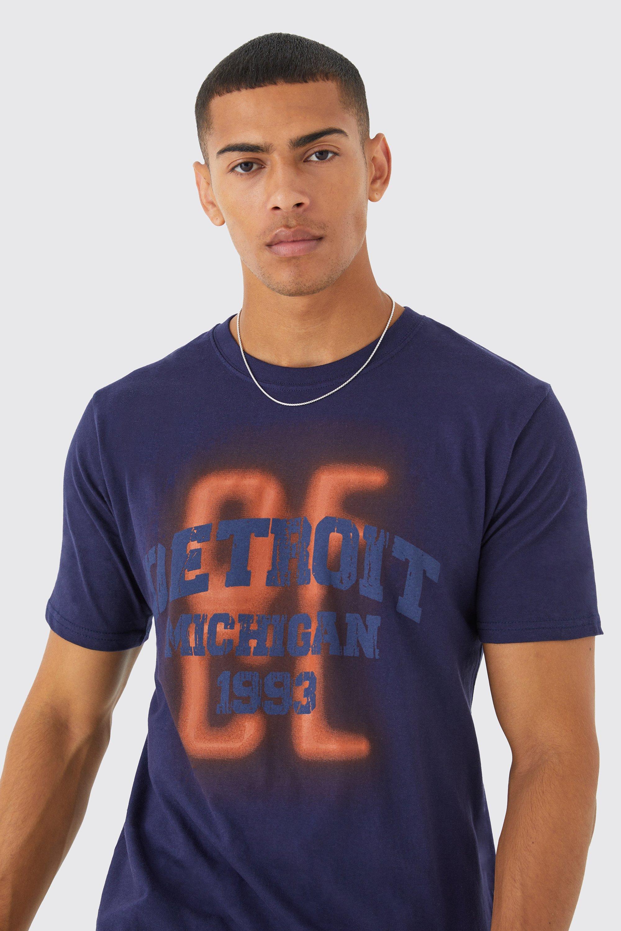 UO Men’s Detroit Orange Varsity T-Shirt