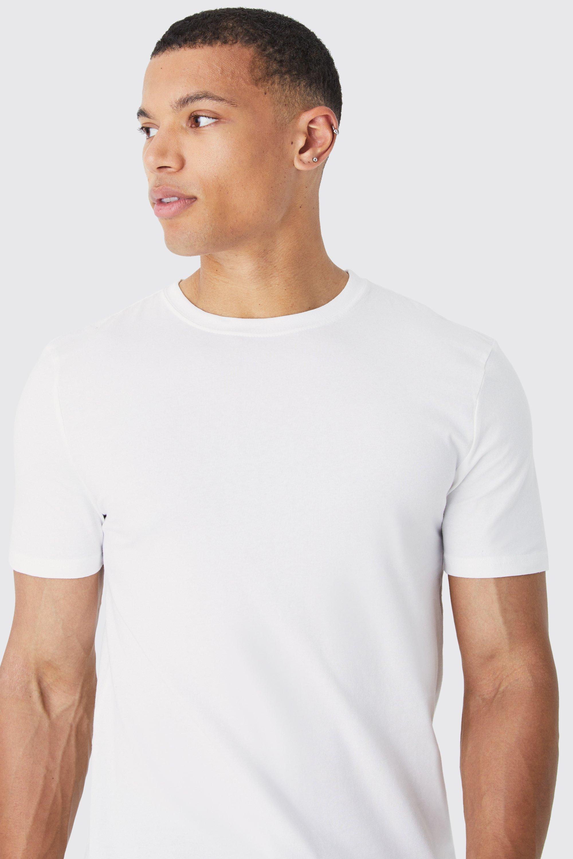 Plain white muscle clearance tee