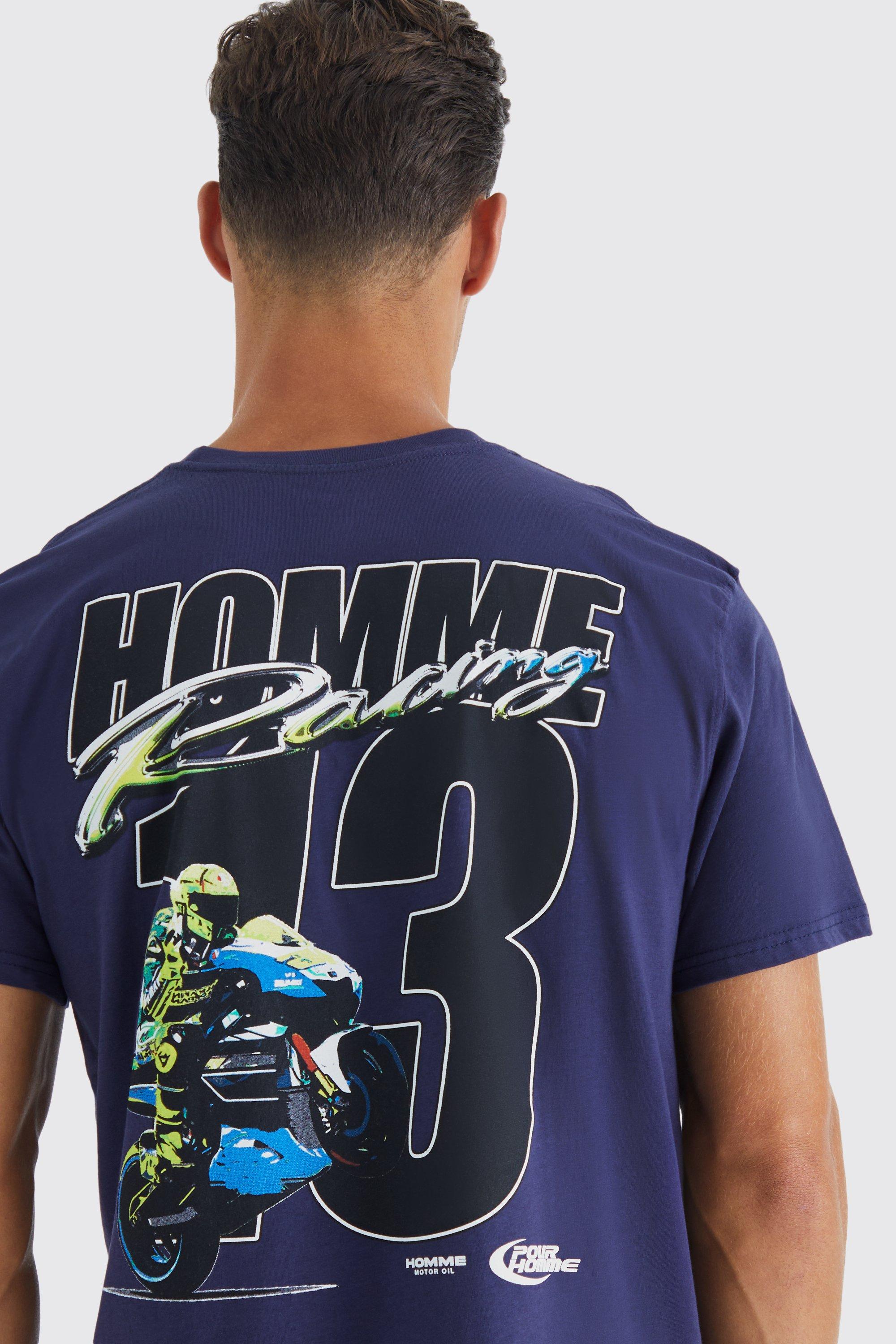 Tall Moto Racing Graphic T shirt