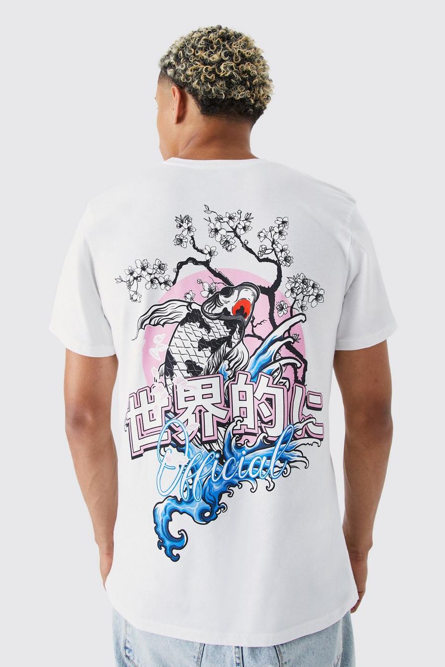 White Tall Floral Blossom T-shirt image number 1